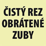 čistý rez - obrátené zuby