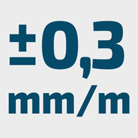 presnosť ±0,3mm/m