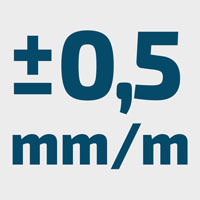 presnosť ±0,5mm/m