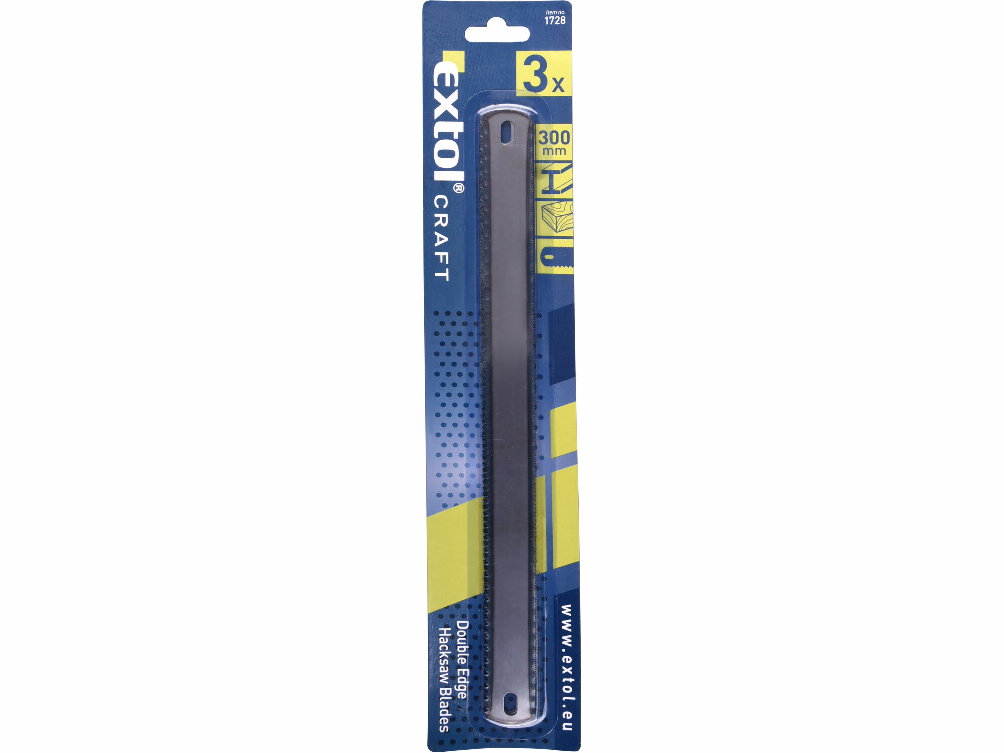 List pílový na kov a drevo obojstranný 300mm 3ks, 24/8 zubov na palec