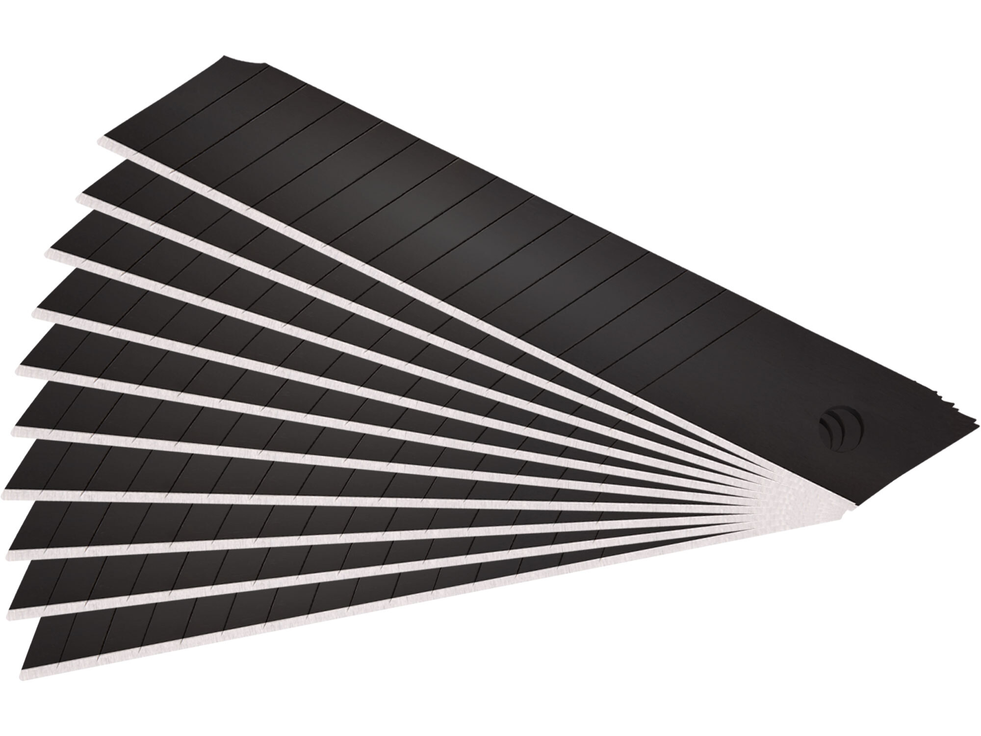 Brity olamovacie do univerzálneho noža, 10ks, 18x0,5mm, 14 segmentov, čierne, SK2, SK2, FORTUM