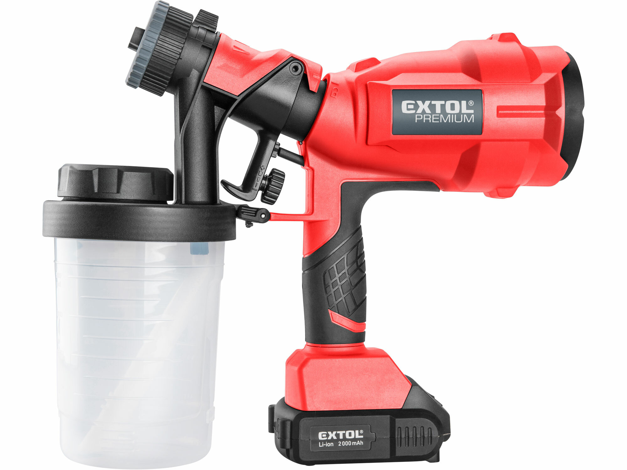 Pištoľ striekacia aku Share20V, 1x 2Ah, 700ml/min, EXTOL PREMIUM