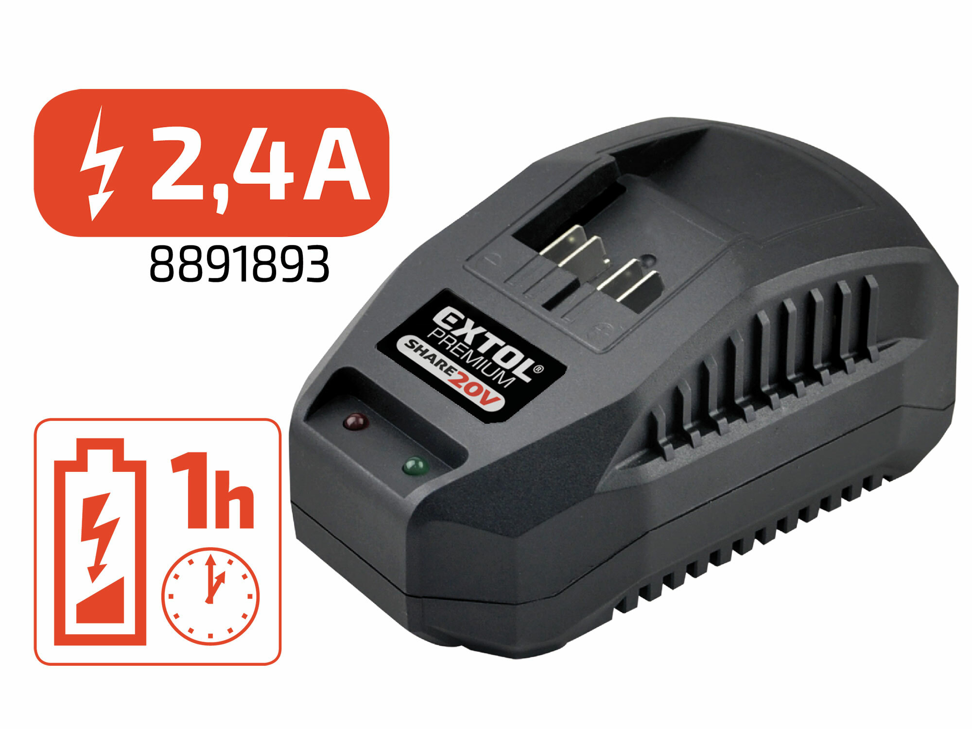 Vŕtačka aku Share20V, 1x 1,5Ah, 28Nm, EXTOL PREMIUM