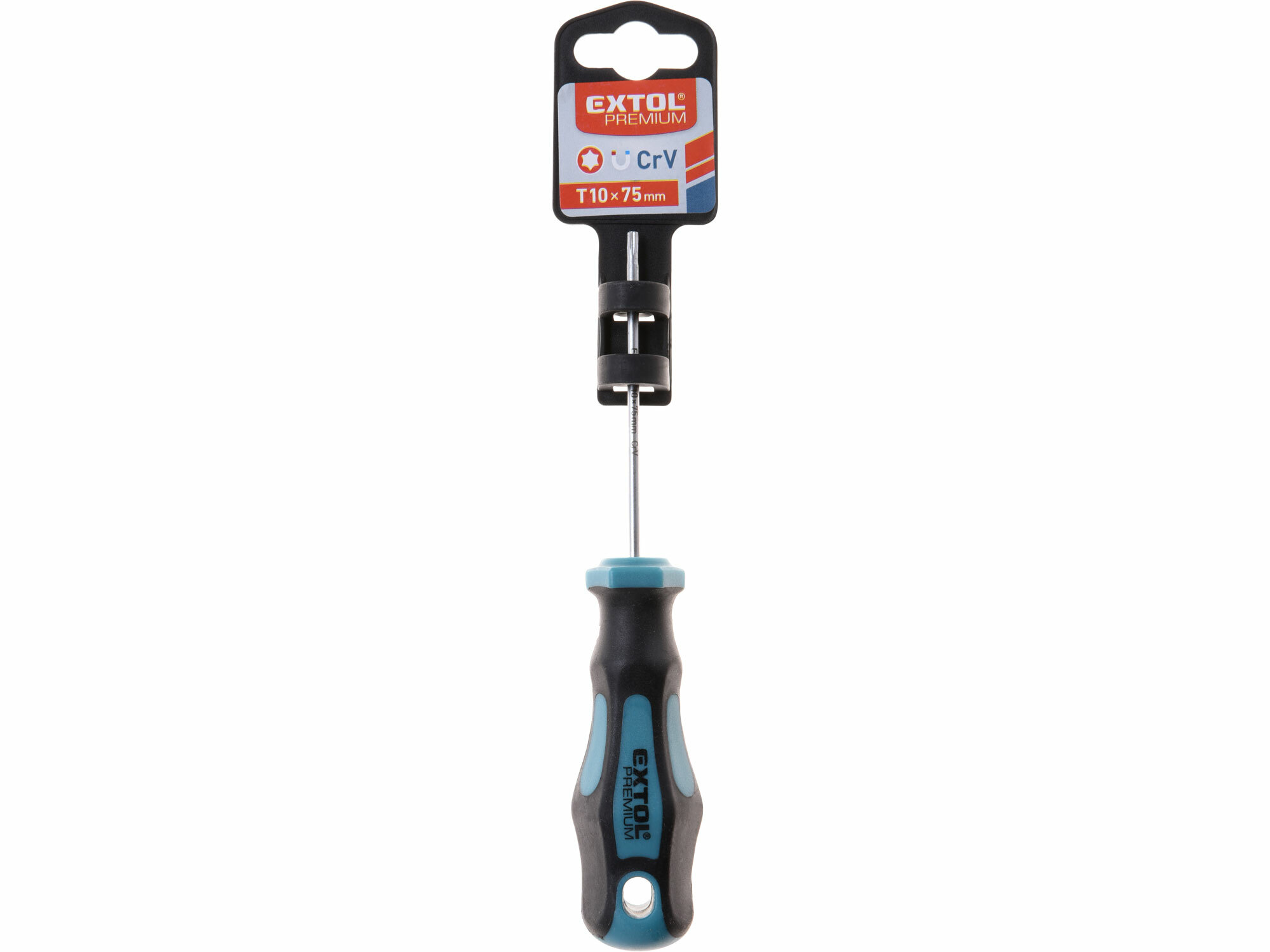Skrutkovač TORX, magnetický, T10x75mm, CrV, EXTOL PREMIUM
