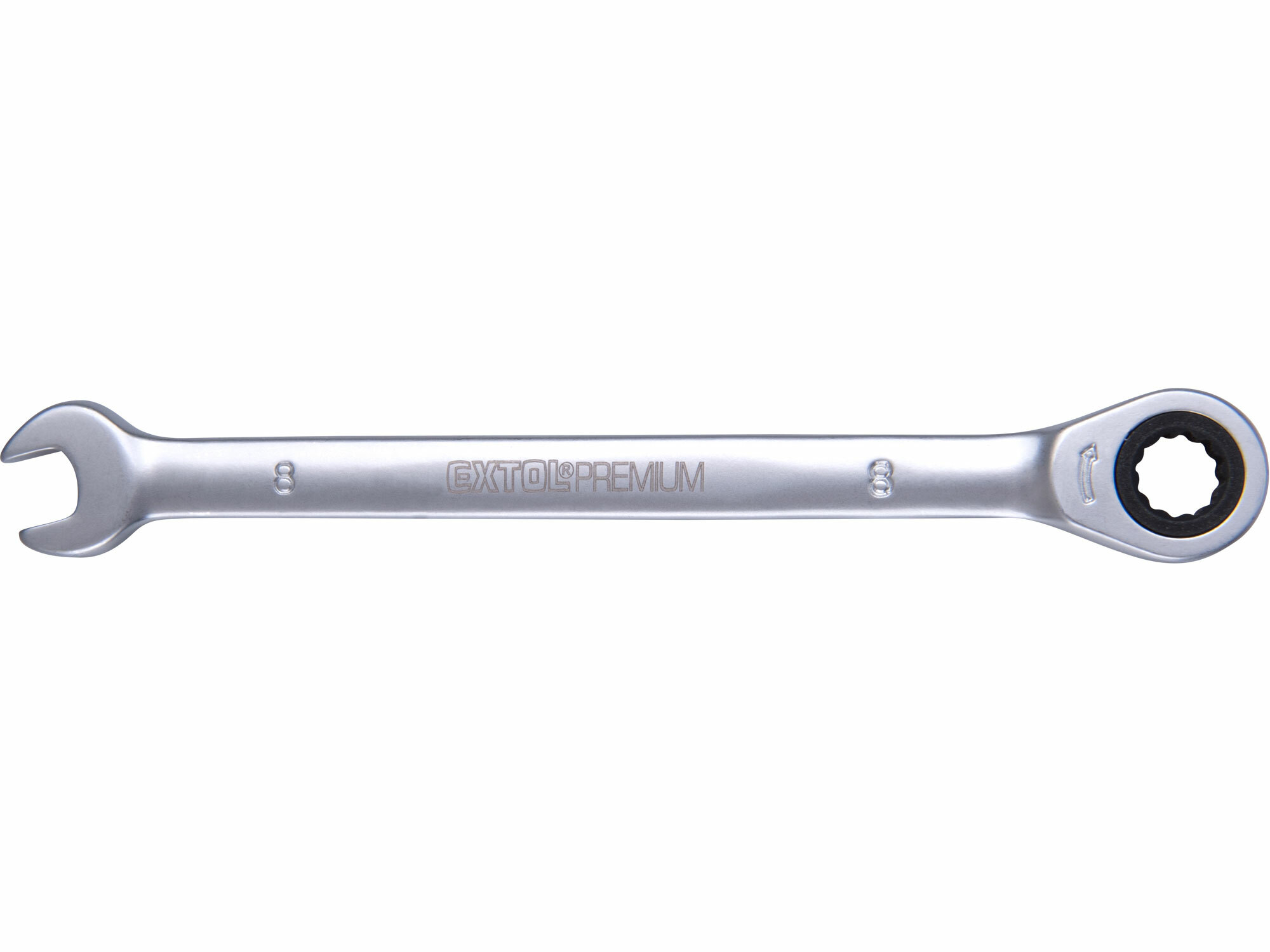 Kľúč očko-vidlicový, račňový, 72 zubov, 8mm, EXTOL PREMIUM