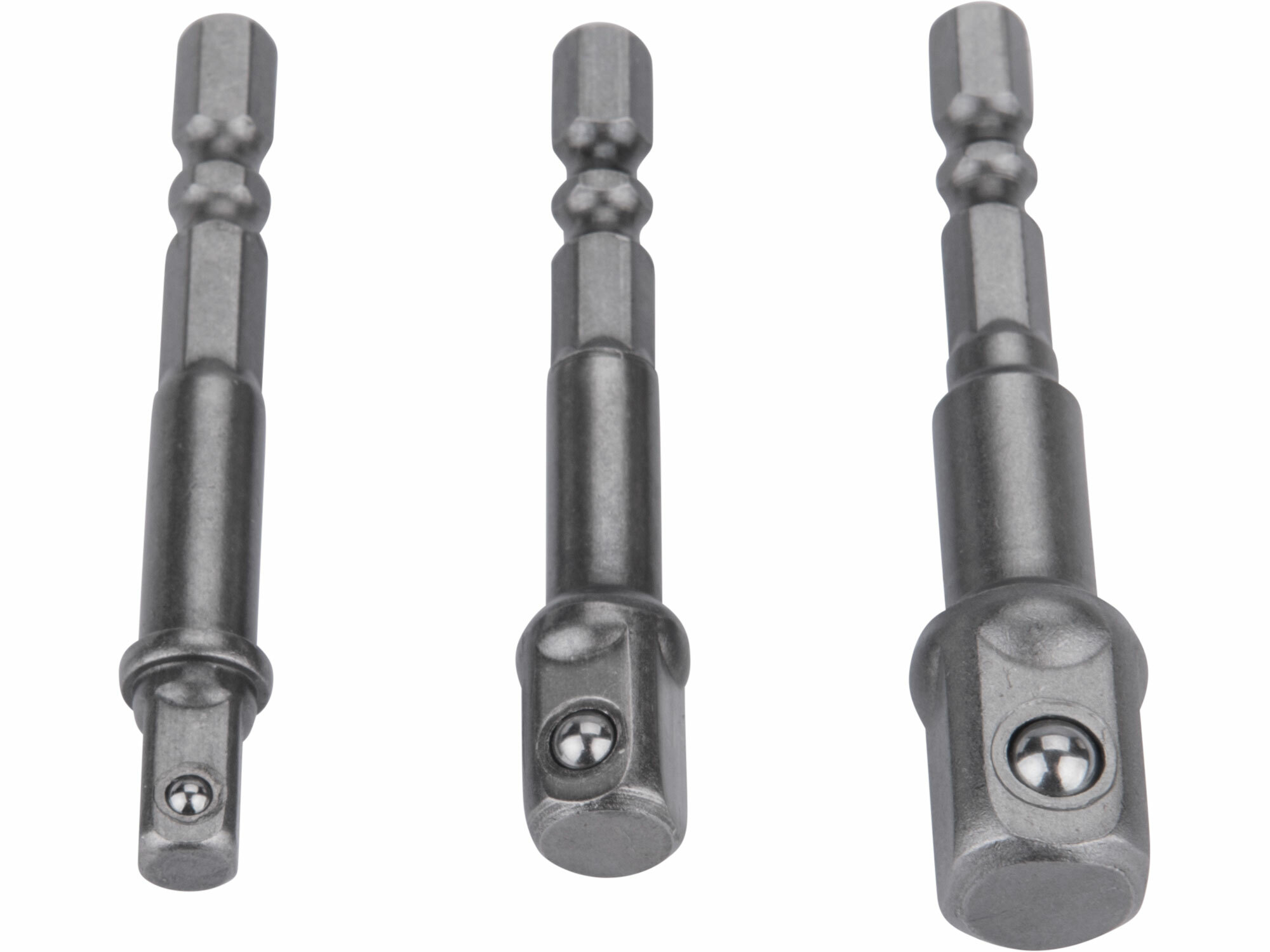 Adaptér pre nástrčné hlavice, 3ks, 1/4" na 1/4"-3/8"-1/2"