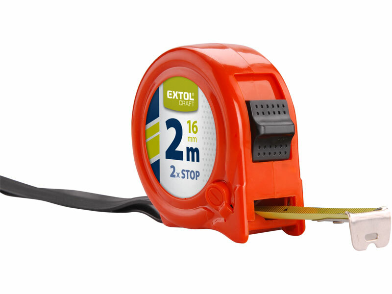 Meter zvinovací, 2m, šírka pásu 16mm, EXTOL CRAFT