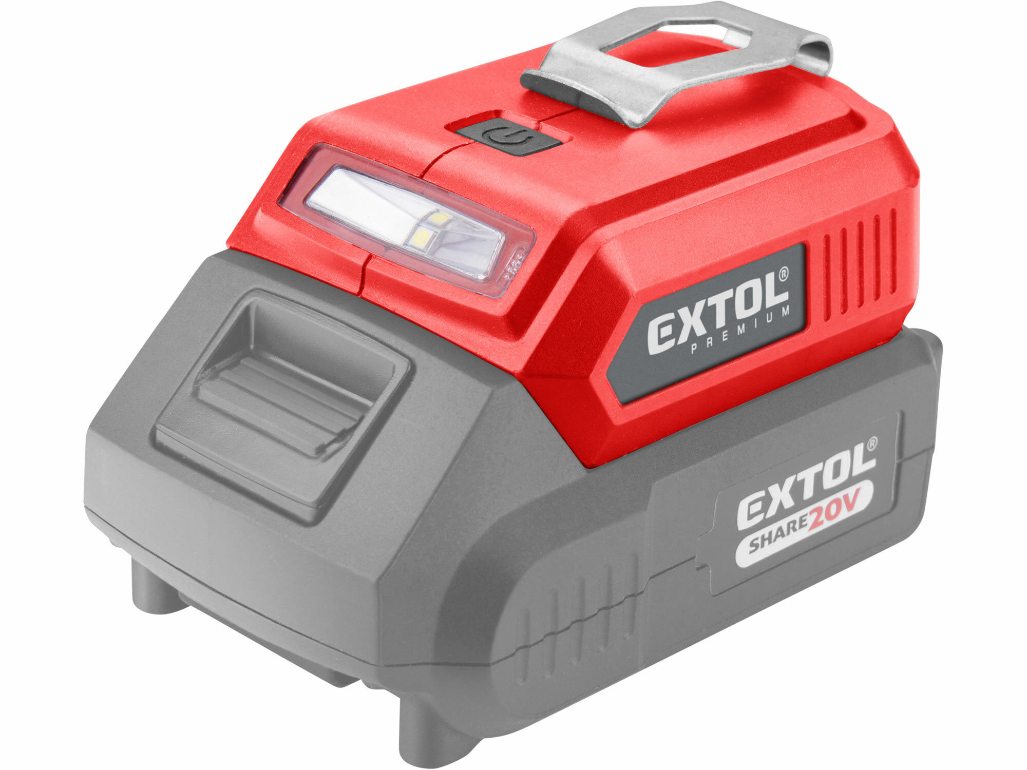 Adaptér USB pre Share20V akumulátor, 2x USB 5V/2A, EXTOL PREMIUM