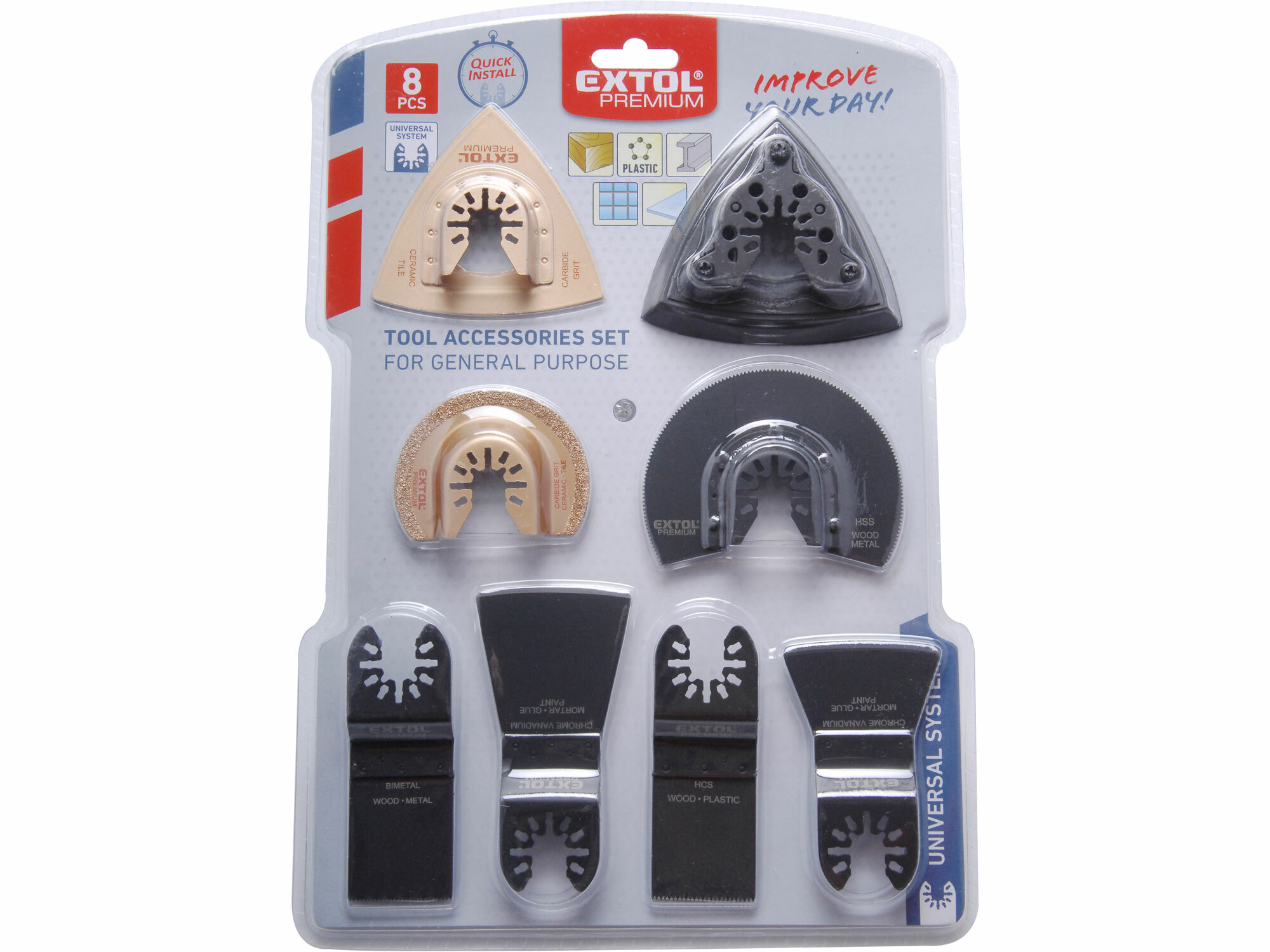 Multifunkčné náradie, 8-dielna sada, univerzálne, EXTOL PREMIUM