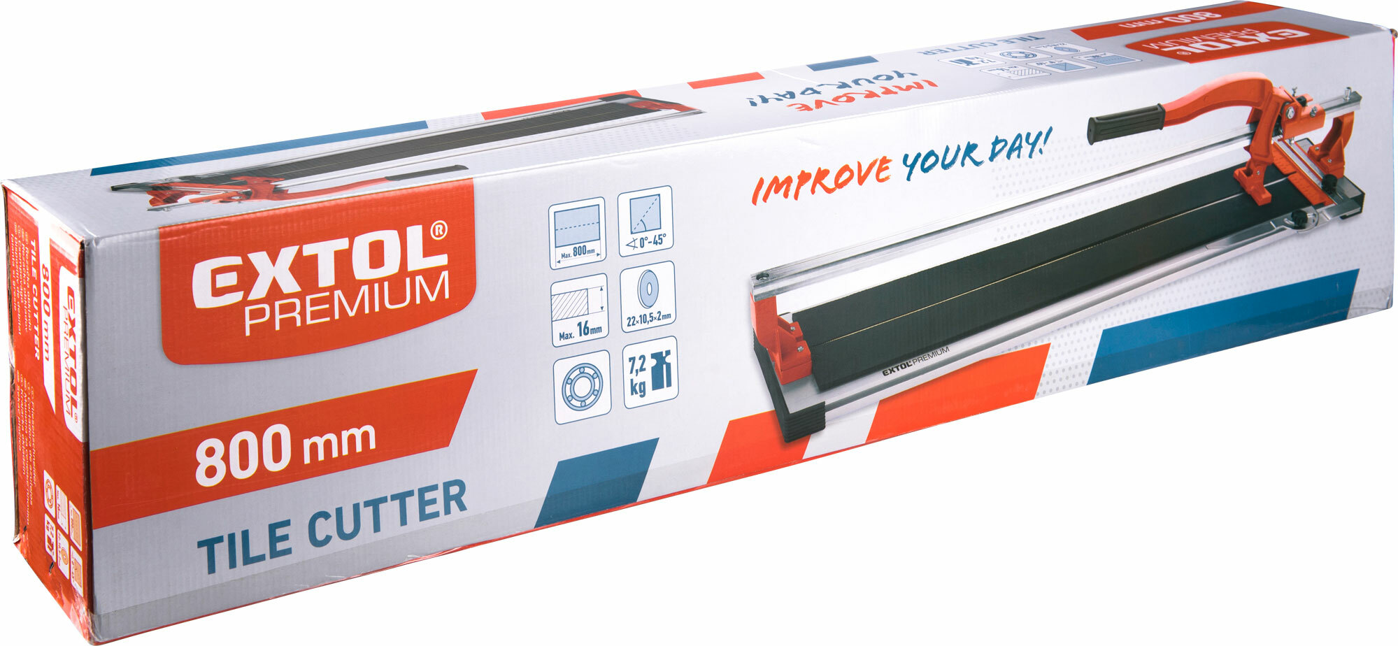 Rezačka na dlažbu, 800mm, 6 priemyselných ložísk, EXTOL PREMIUM