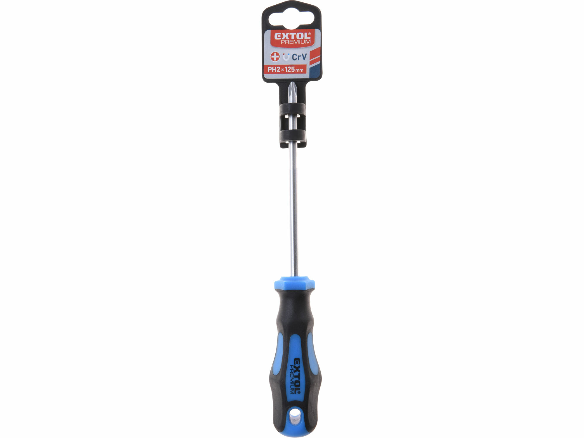 Skrutkovač krížový PH, magnetický, PH2 x 125mm, CrV, EXTOL PREMIUM