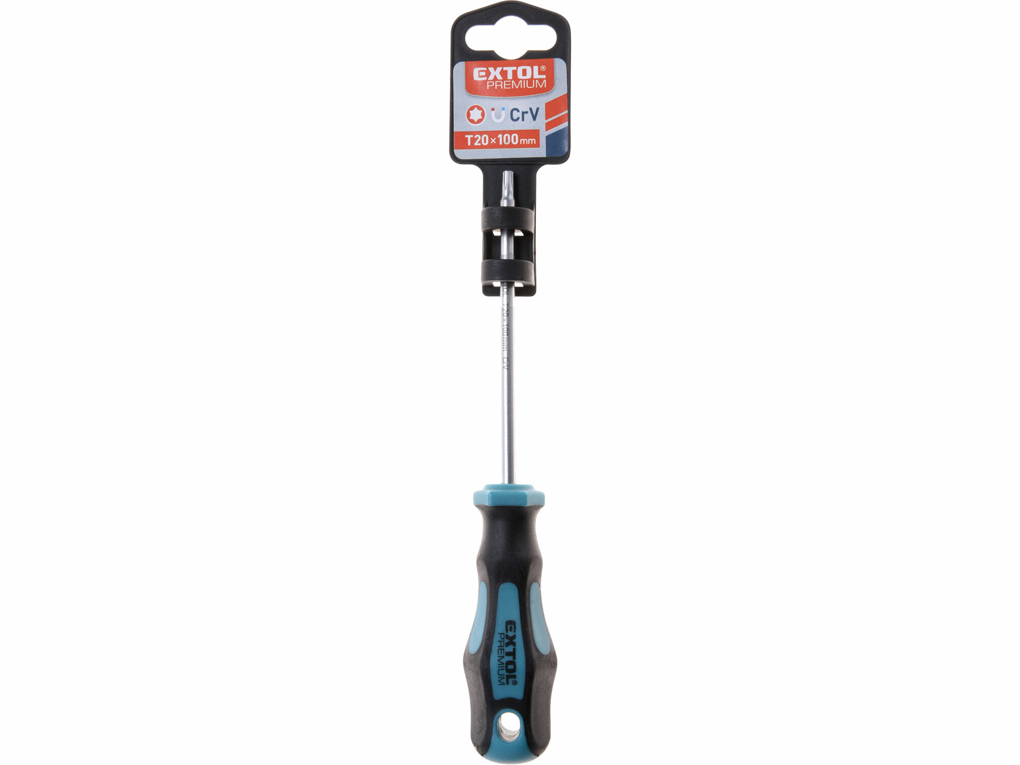 Skrutkovač TORX, magnetický, T20x100mm, CrV, EXTOL PREMIUM