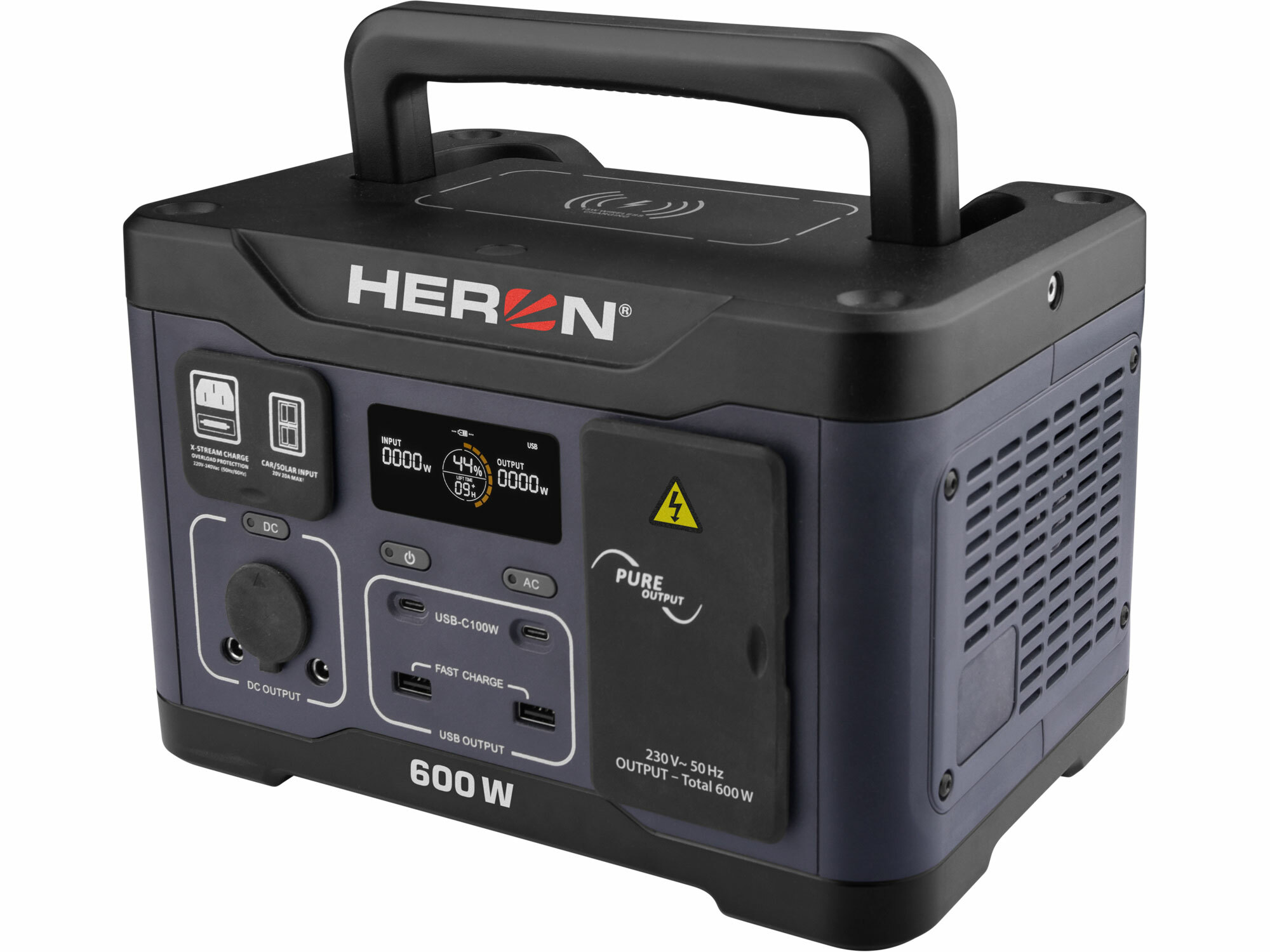 Stanica nabíjacia akumulátorová, 230V/600W, 512Wh, LiFePo4, USB, HERON