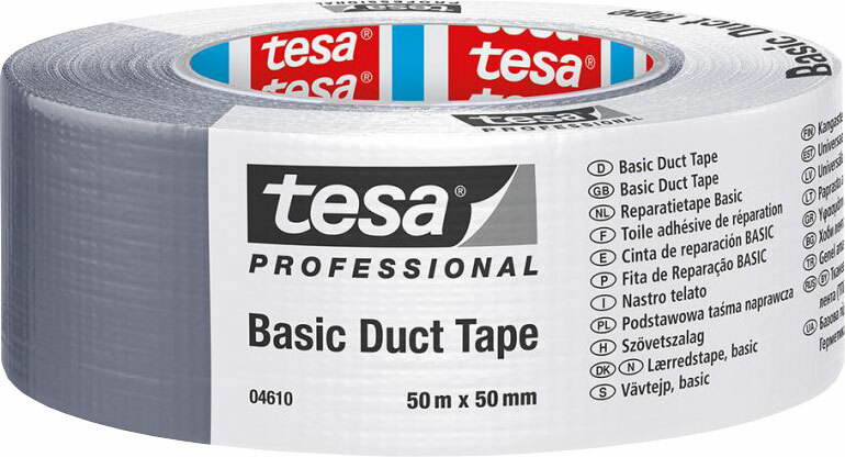 Páska lepiaca textilná 4610, 50mmx50m, nosič textil, sivá, Tesa