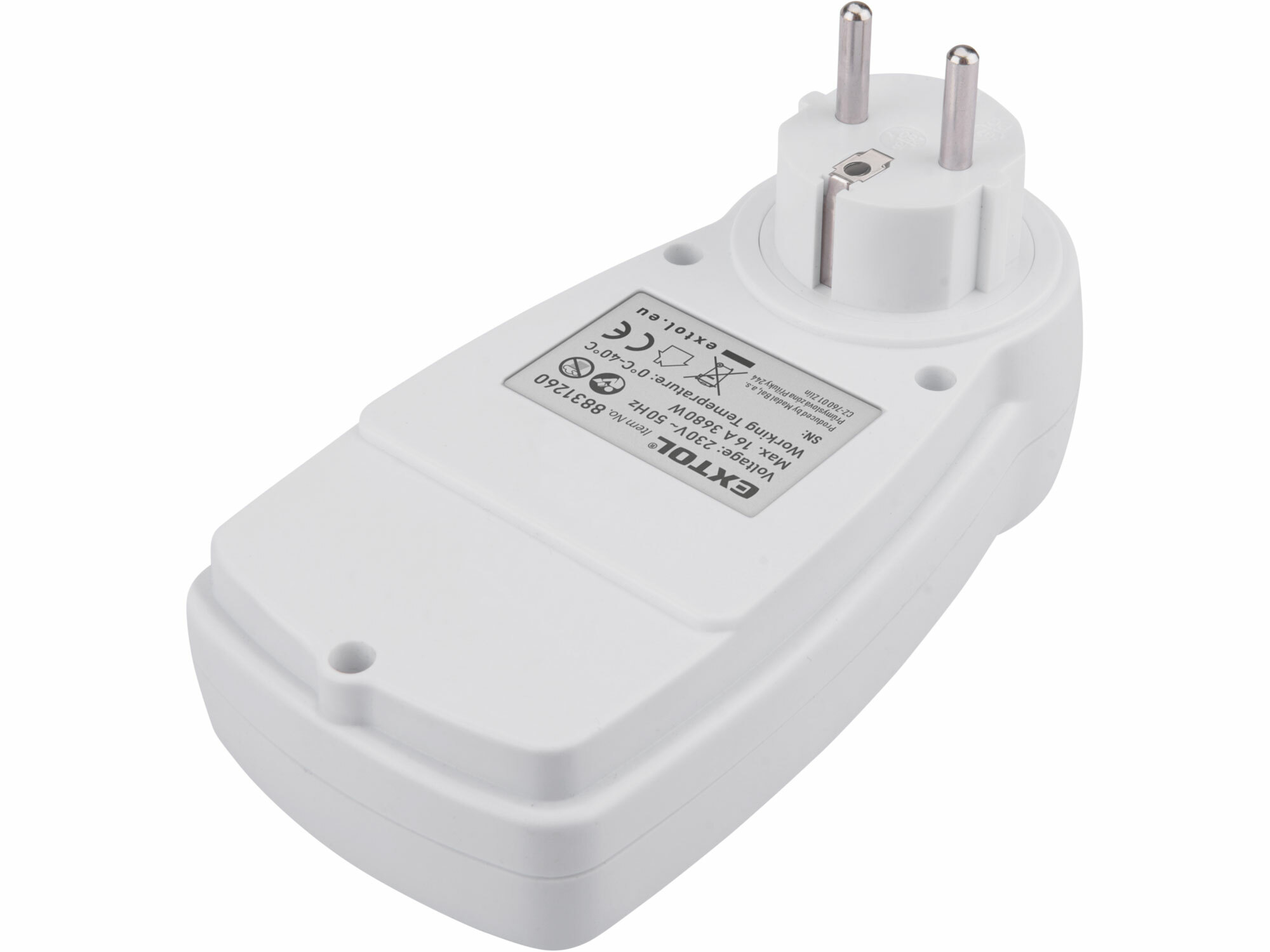 Merač príkonu a spotreby, max. 3680W, meranie: W/Wh/A/V/Hz, EXTOL PREMIUM