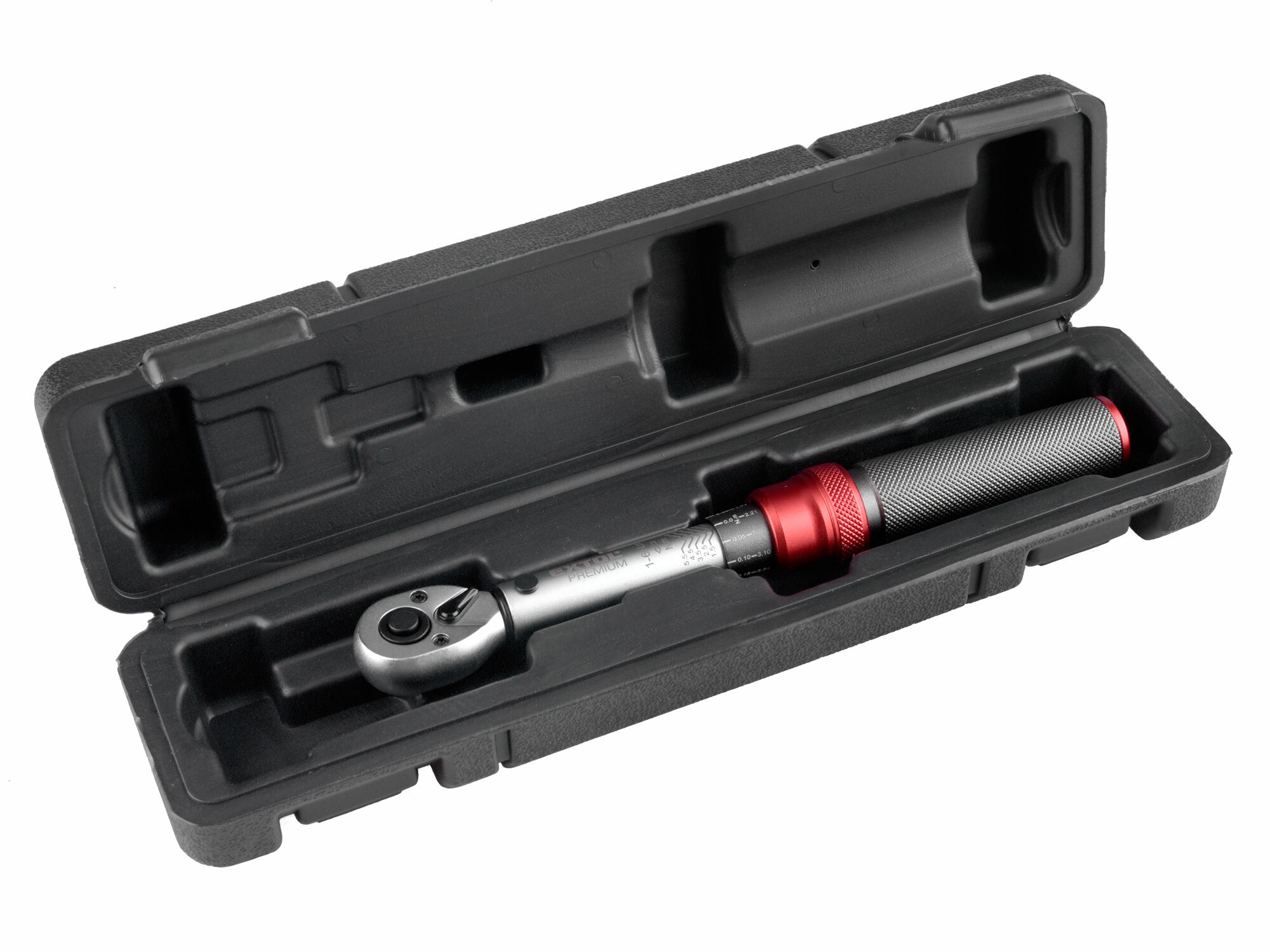 Kľúč momentový so stupnicou 1/4", 1-6Nm, dĺžka 220mm, EXTOL PREMIUM