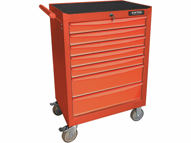 Vozík na náradie, 7 zásuviek, nosnosť 250kg, EXTOL PREMIUM