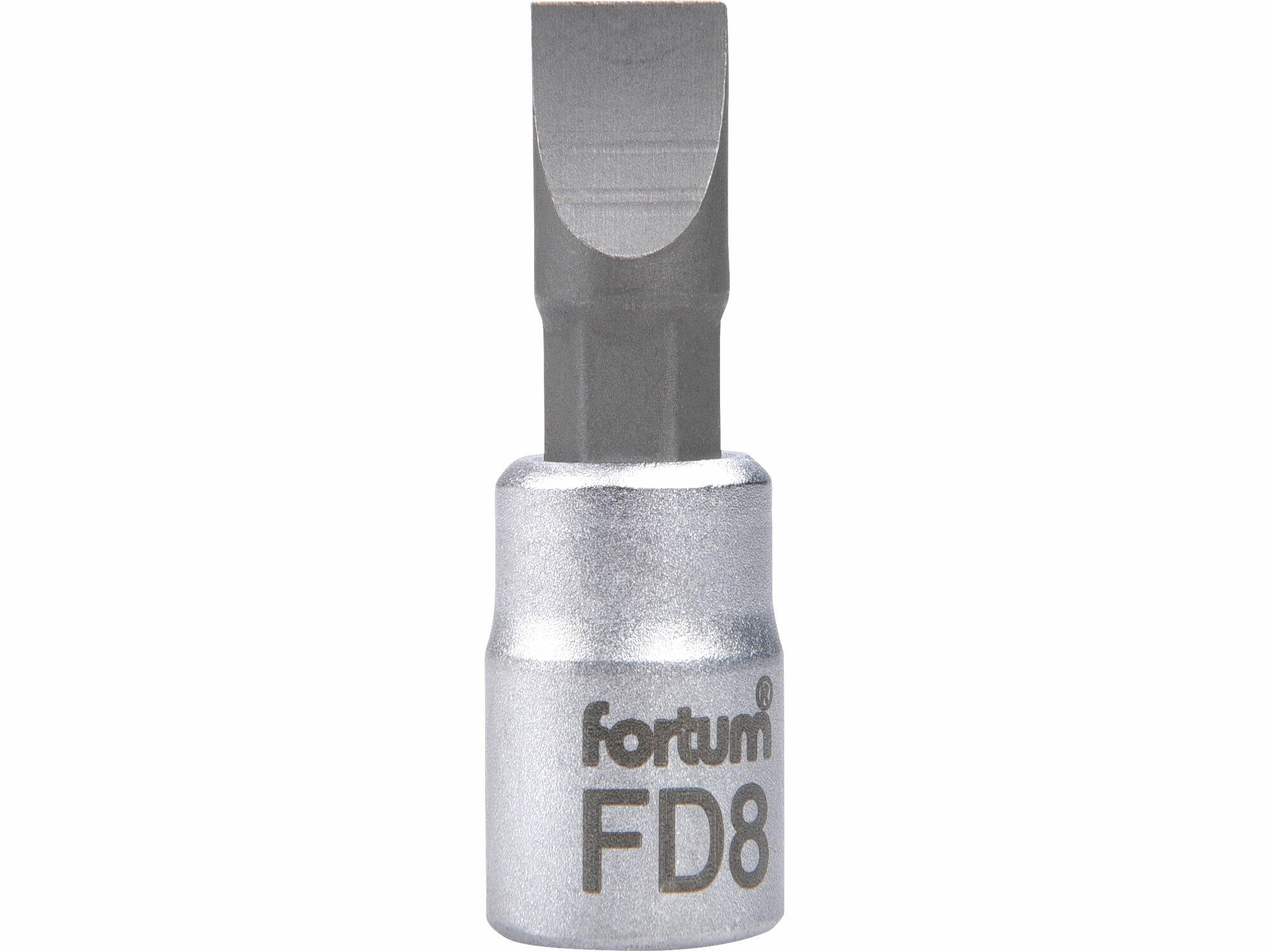 Hlavica zástrčná bit plochý, 8mm, 1/4”, FORTUM