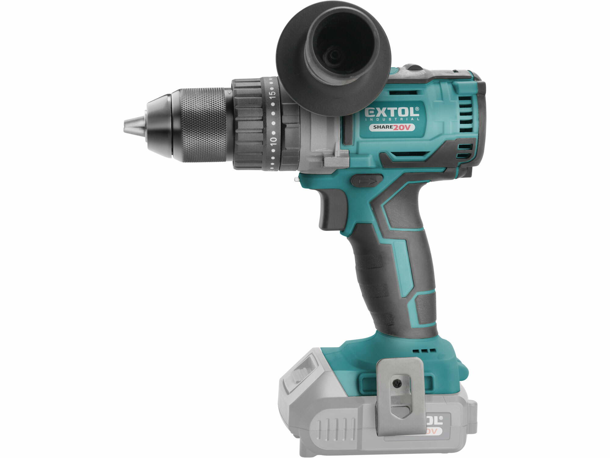 Vŕtačka s príklepom Share20V, bez aku, 65Nm, bezuhlíkový motor, kufor, EXTOL INDUSTRIAL
