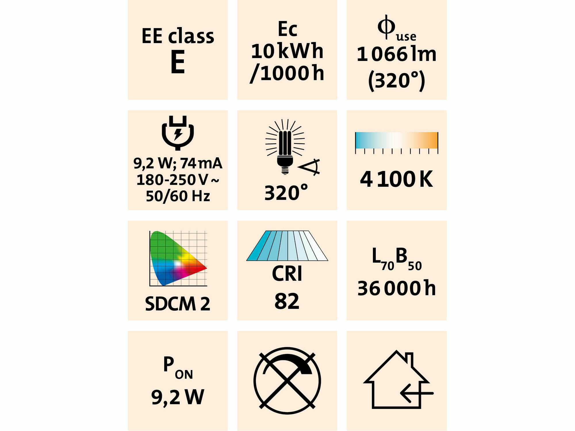 LED trubica T8, 9W, 900lm, dĺžka 590mm, Ø 26mm, EXTOL LIGHT