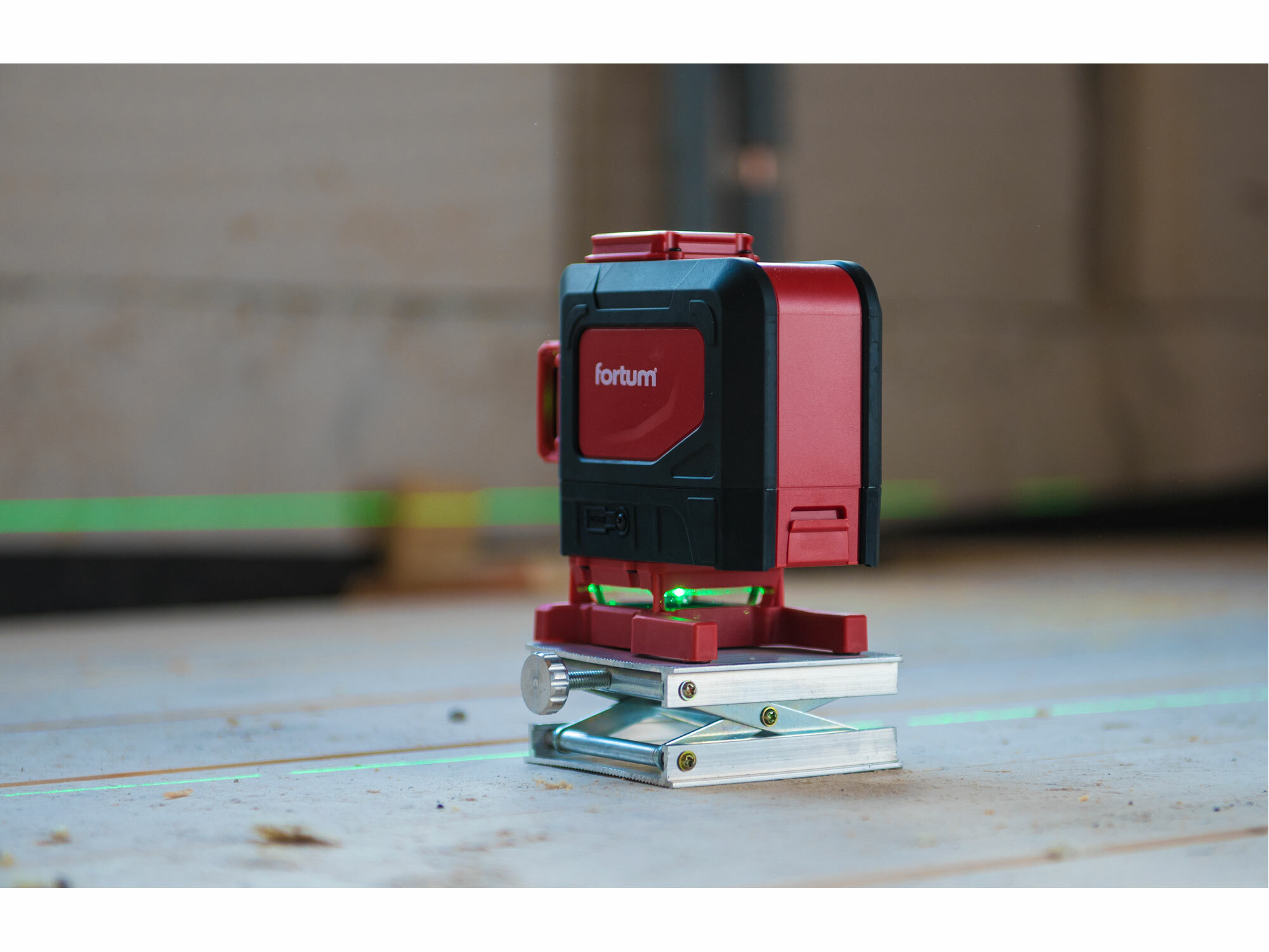 Laser líniový, krížový samonivelačný, zelený, 1D1V(1H360+1V), EXTOL PREMIUM