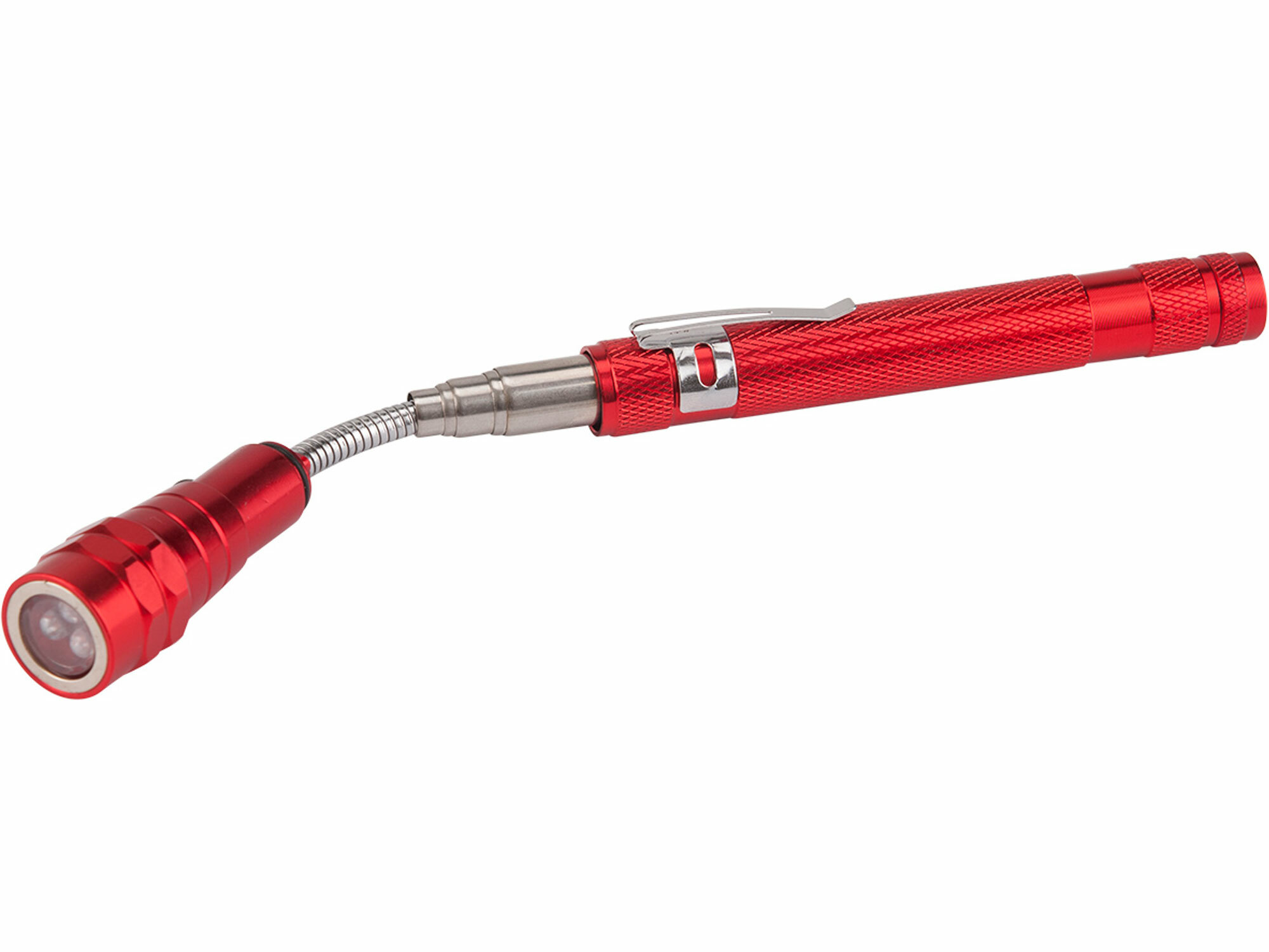 Držiak teleskopický ohybný s magnetom a LED svetlom, 170-565mm, EXTOL PREMIUM