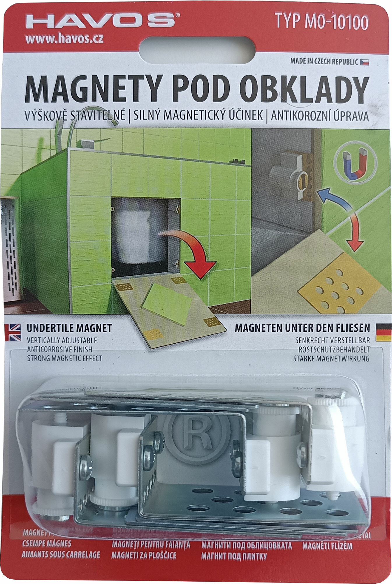 Úchytky s magnetom pod obkladačky, 4ks