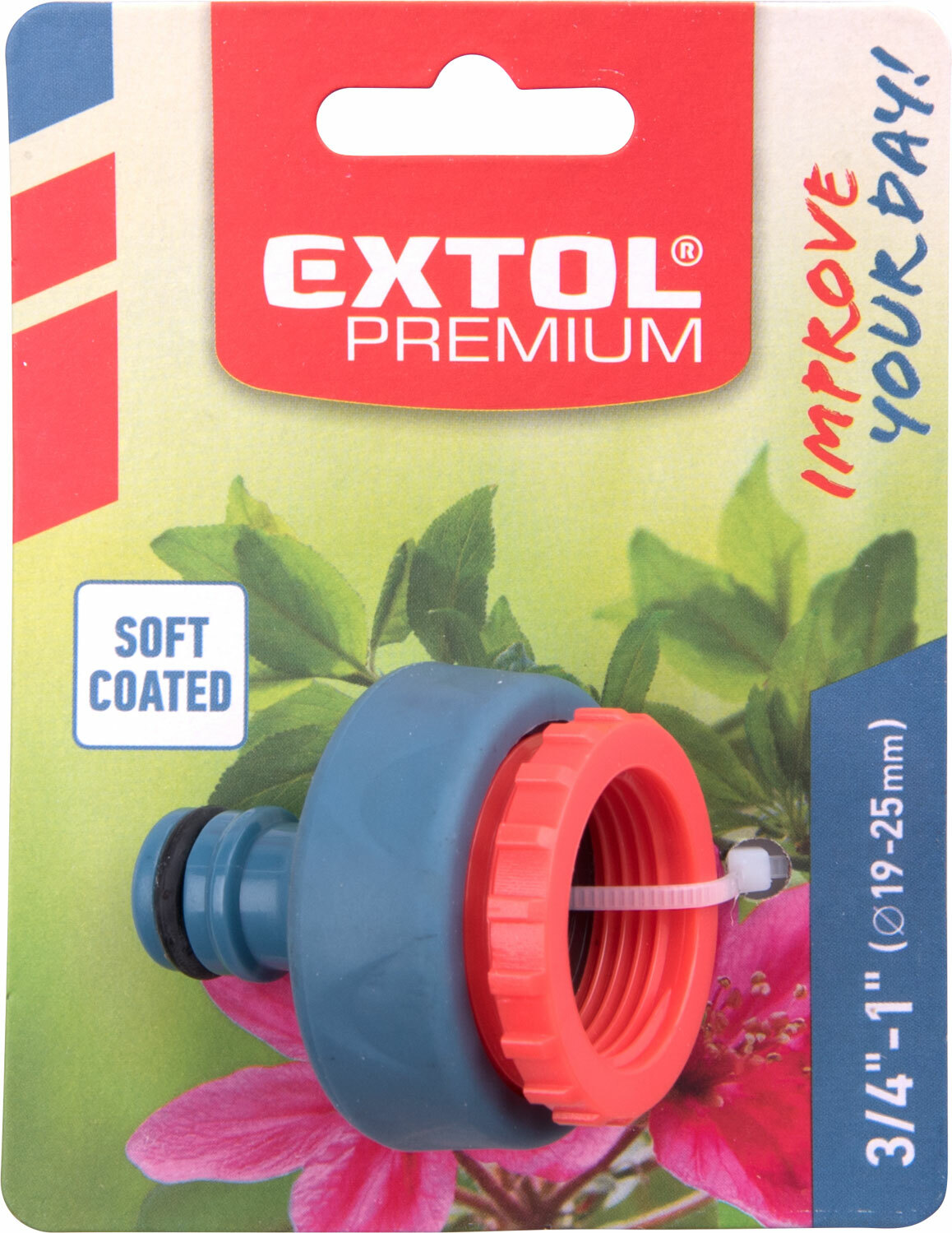 Rýchlospojka na záhradný ventil plastová 1", adaptér na 3/4'', vnútorný závit