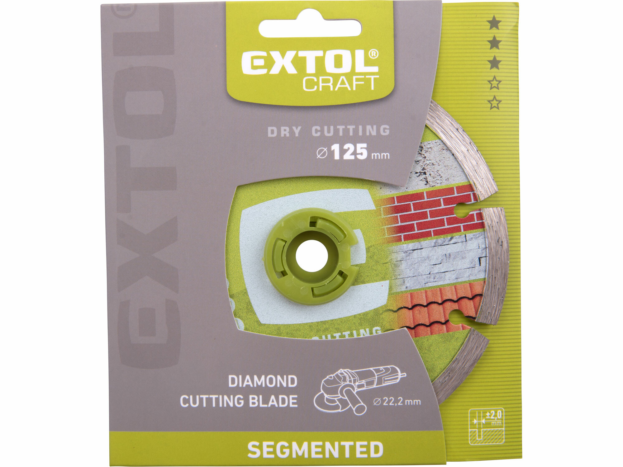 Kotúč rezný diamantový segmentový, 125mm, EXTOL CRAFT