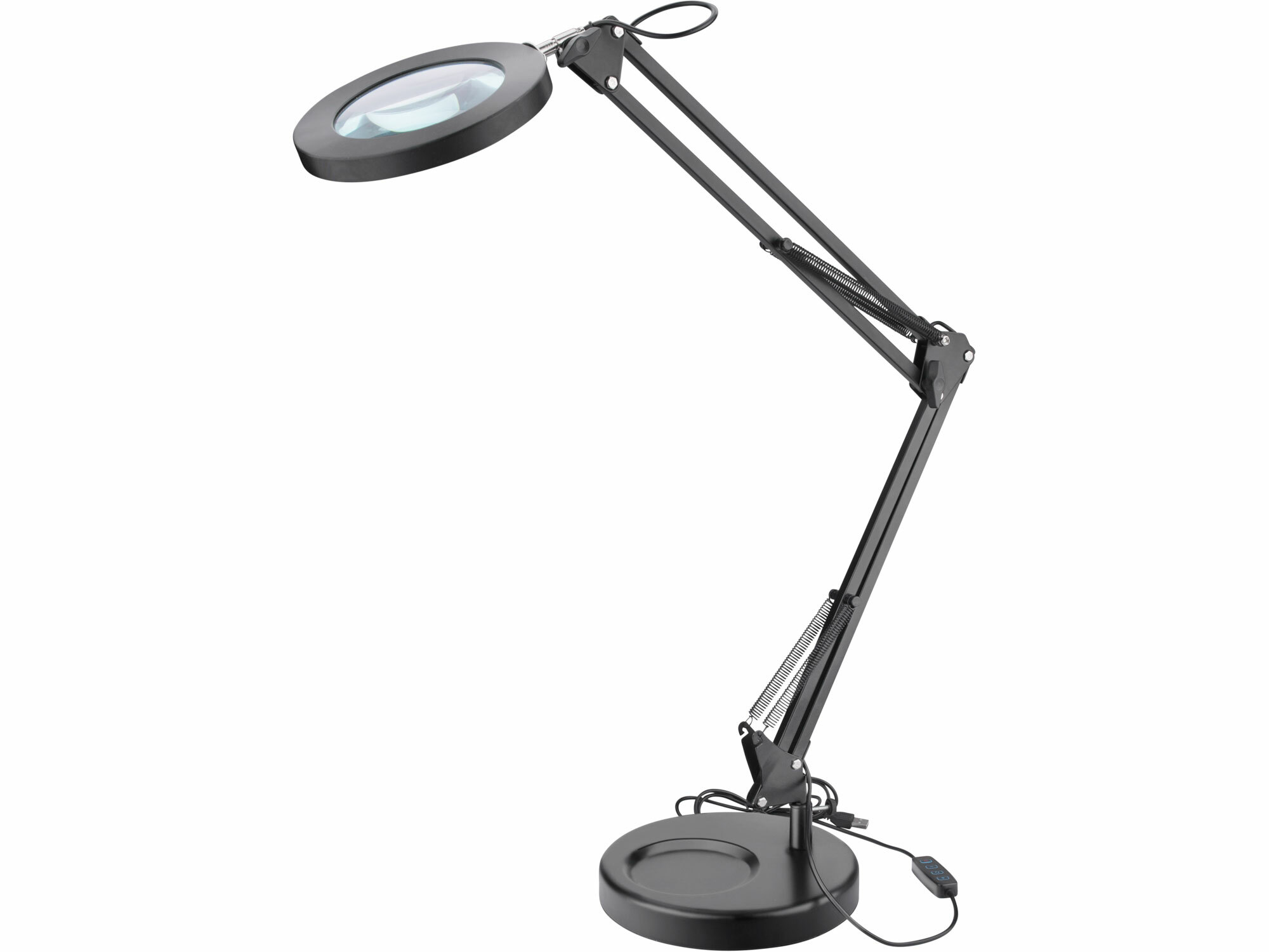 Lampa stolová s LED a lupou, 2400lm, USB napájanie, EXTOL LIGHT
