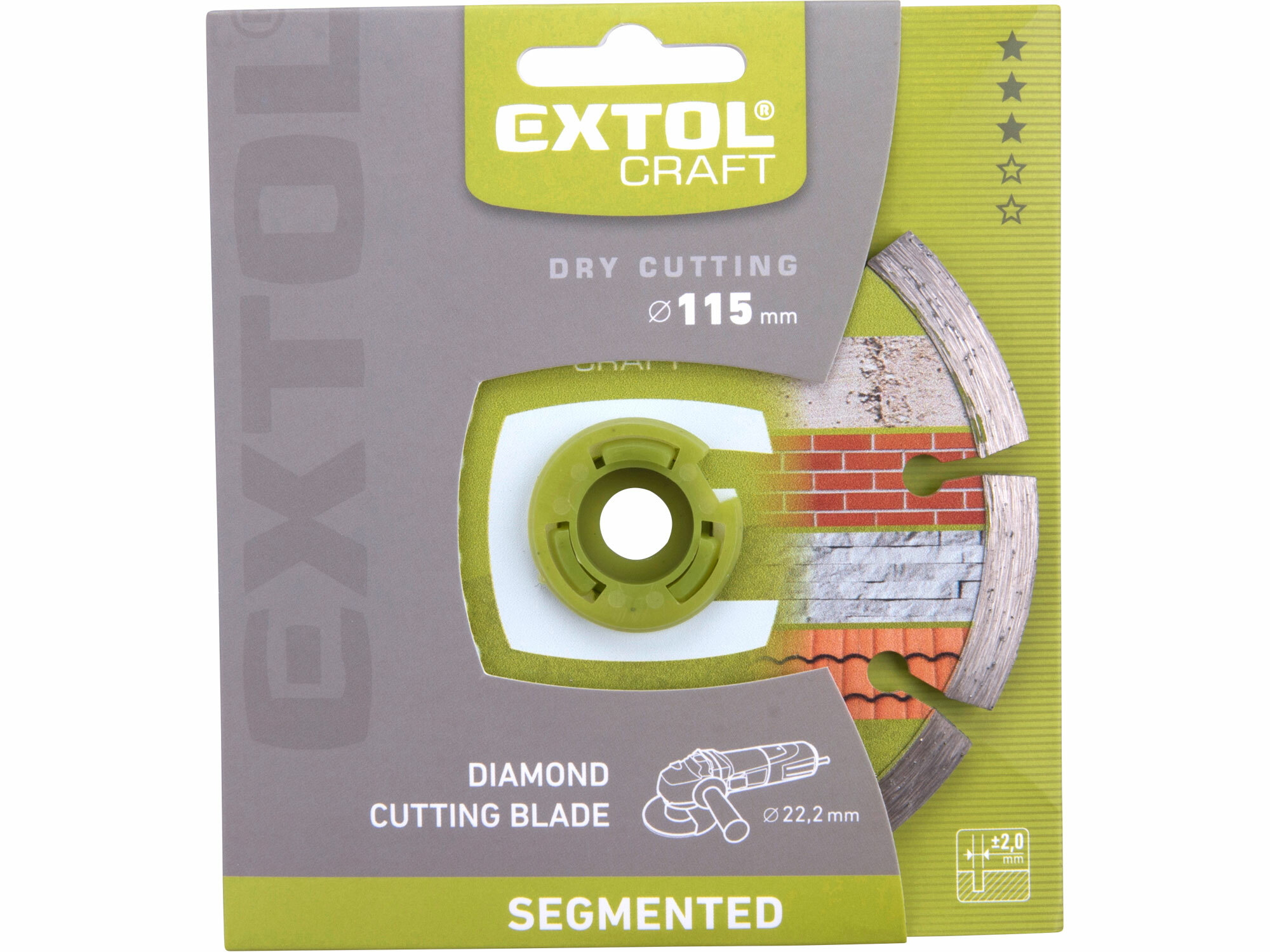 Kotúč rezný diamantový segmentový, 115mm, EXTOL CRAFT