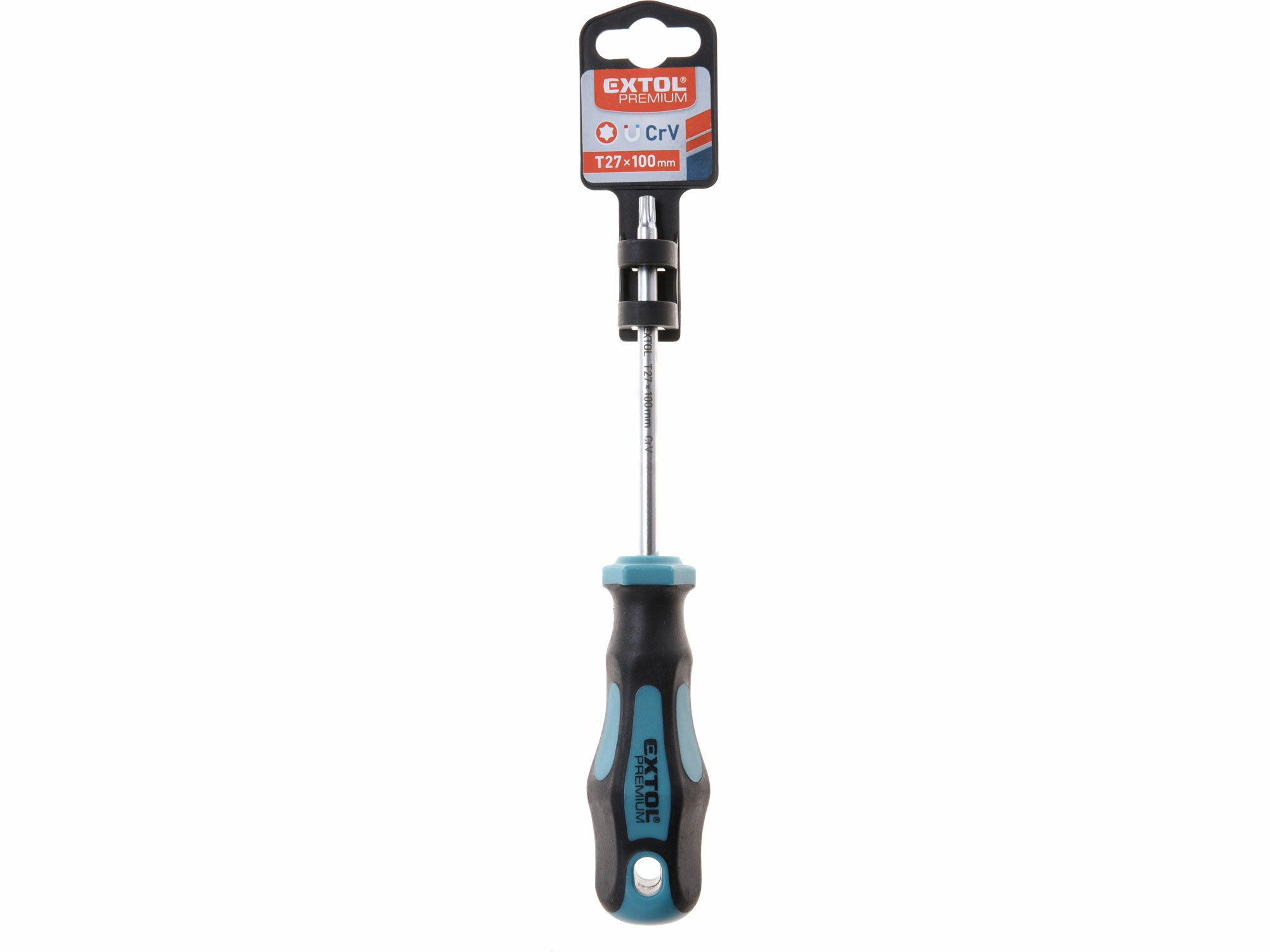 Skrutkovač TORX, magnetický, T27x100mm, CrV, EXTOL PREMIUM