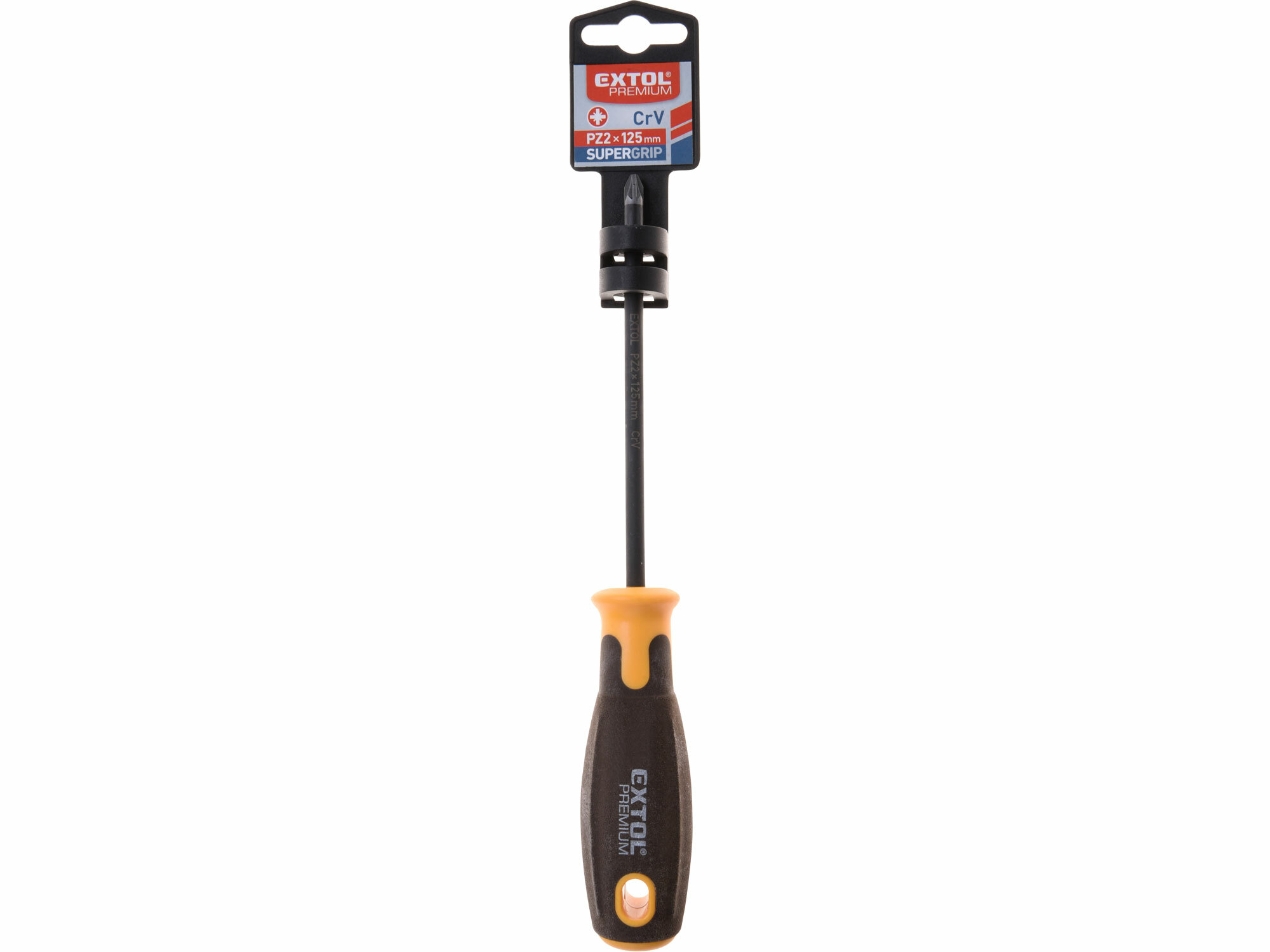 Skrutkovač krížový PZ, magnetický, PZ2 x 125mm, CrV, EXTOL PREMIUM