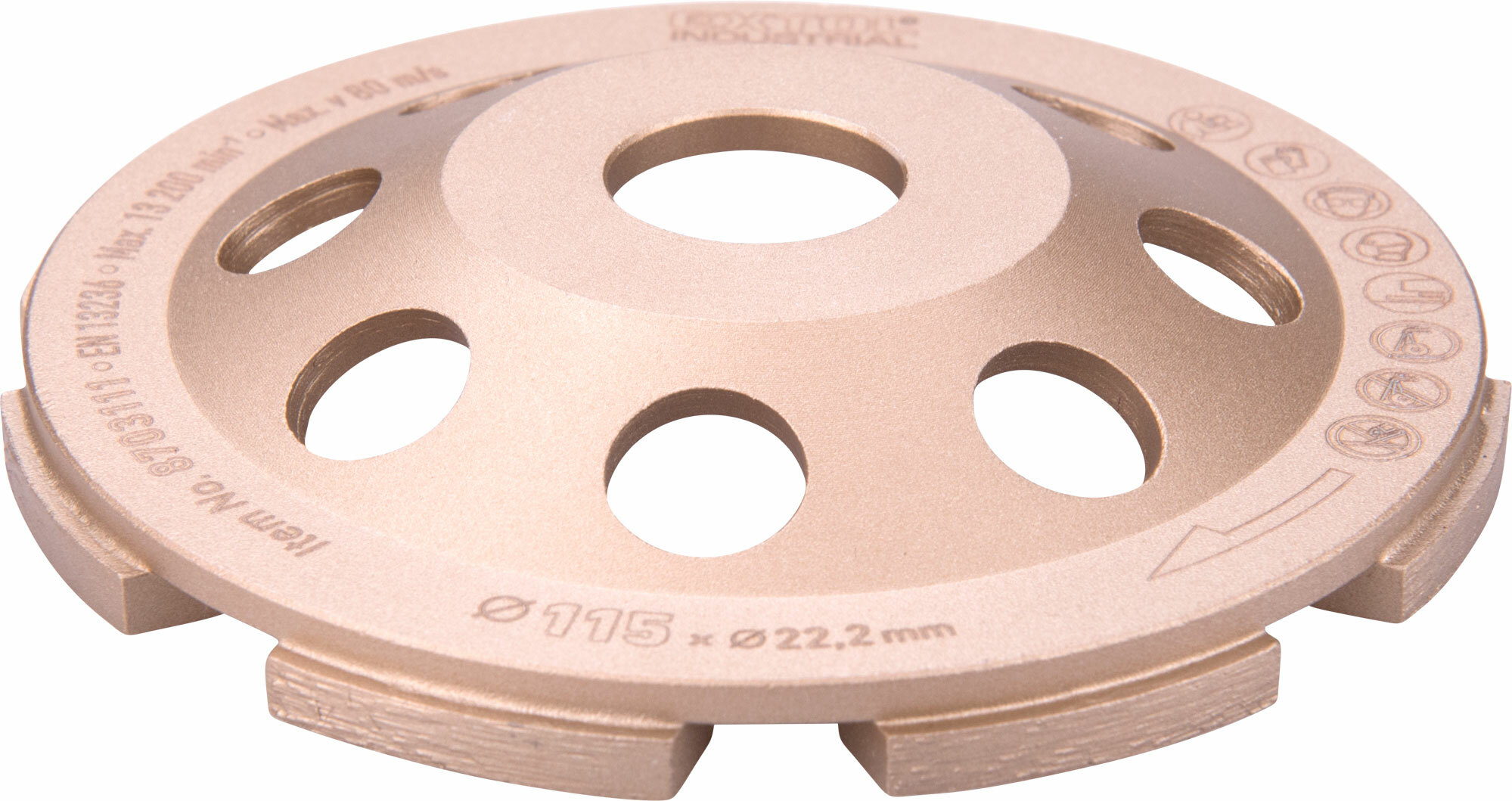 Kotúč brúsny diamantový jednoradový, 115mm, EXTOL INDUSTRIAL