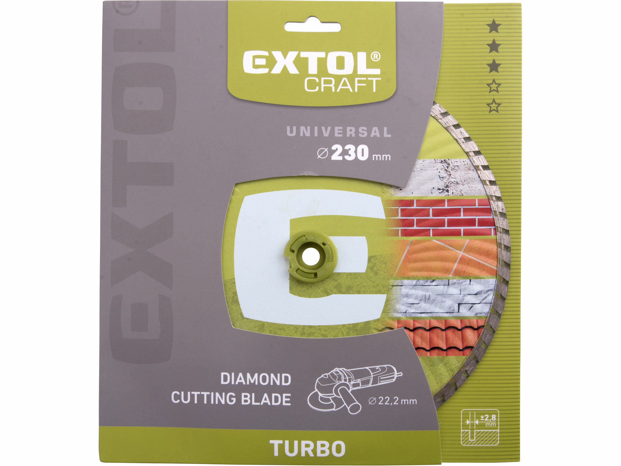 Kotúč rezný diamantový Turbo, 230mm, EXTOL CRAFT