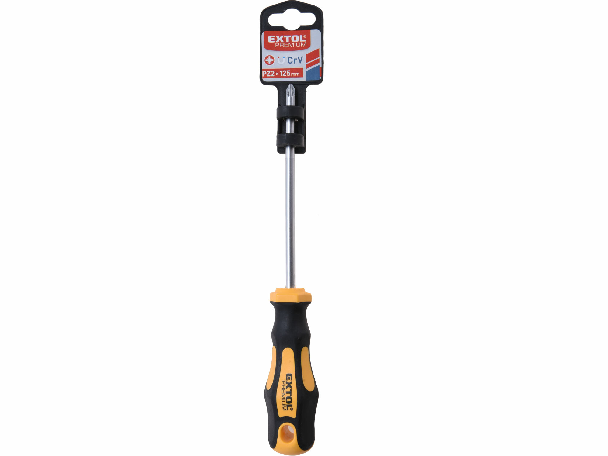 Skrutkovač krížový PZ, magnetický, PZ2 x 125mm, CrV, EXTOL PREMIUM