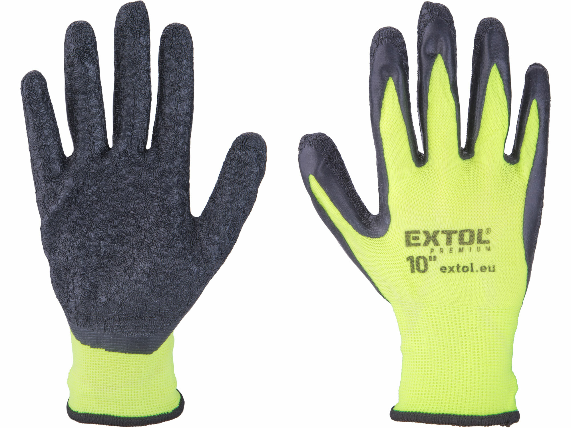 Rukavice nylonové polomáčané v latexe, 10", EXTOL PREMIUM