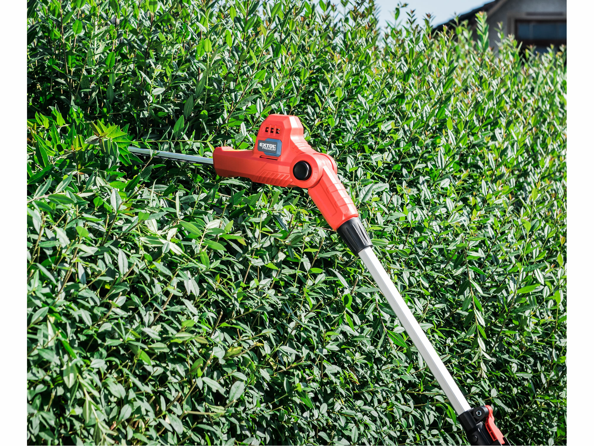 Nožnice na živý plot teleskopické akumulátorové, Garden 20V, bez aku a nabíjačky, dĺžka 278cm, EXTOL