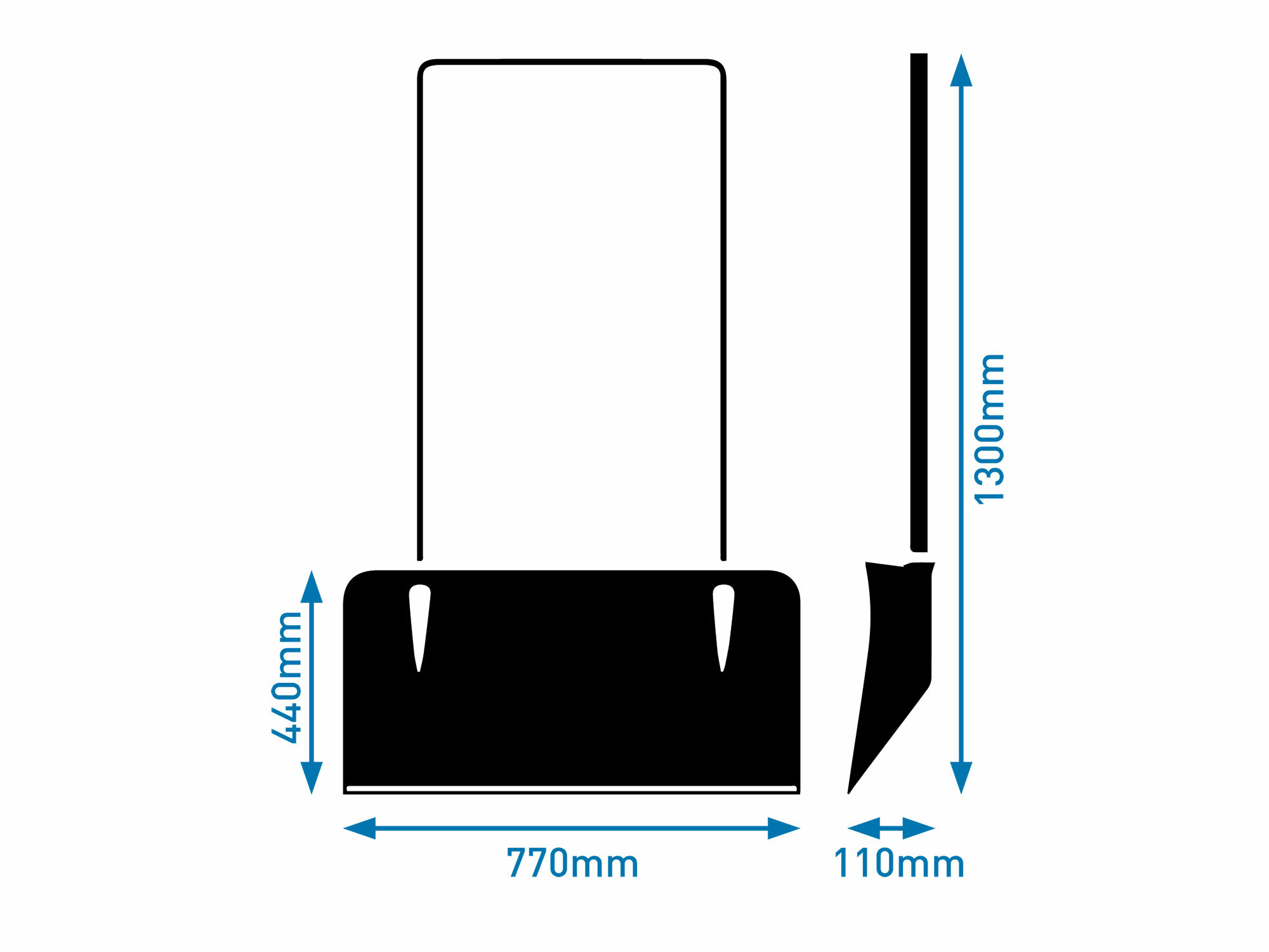 Odhŕňač na sneh plastový 770mm