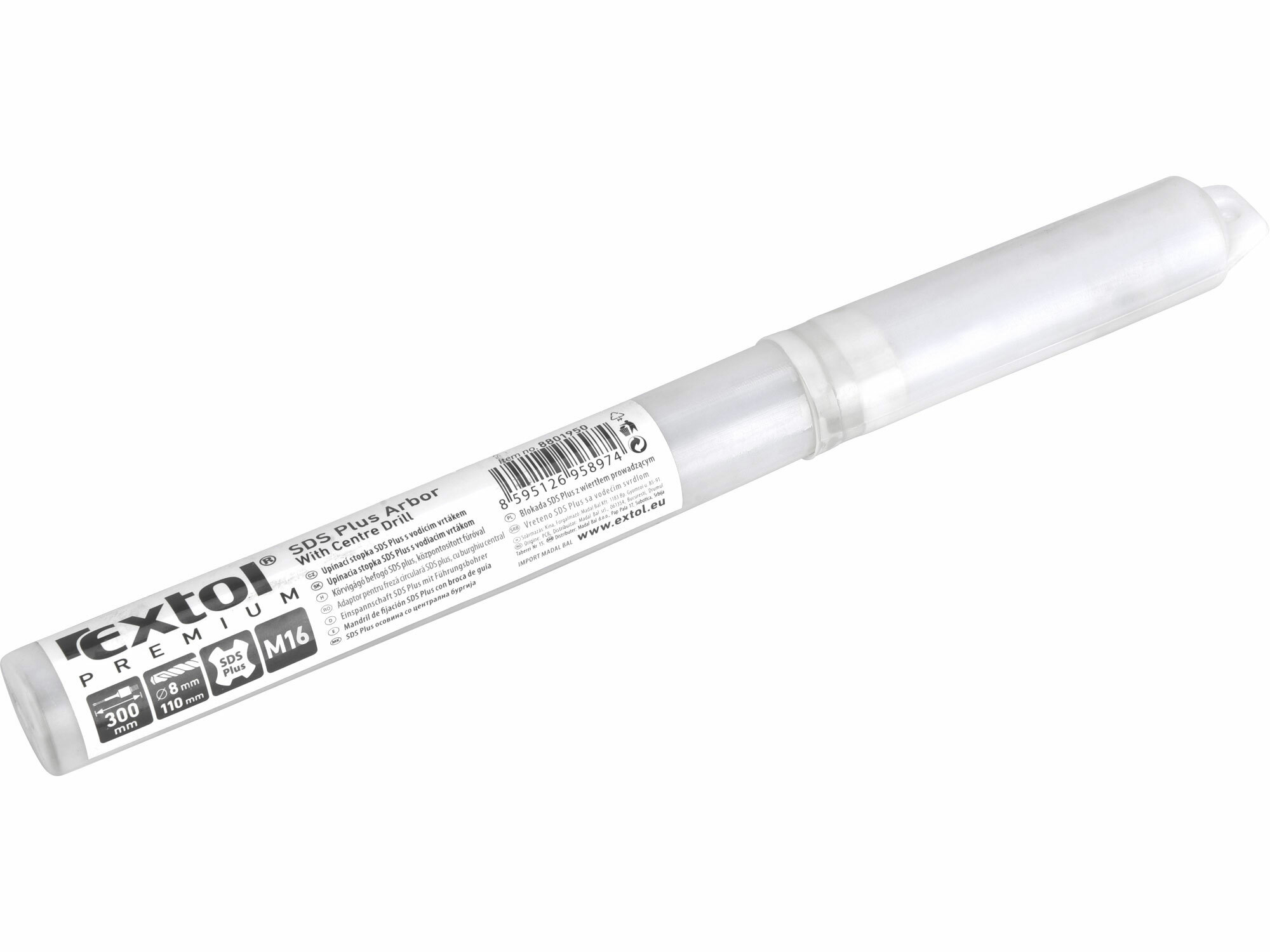 Predlžovací nadstavec pre korunkové vrtáky SDS-plus, 300mm, M16
