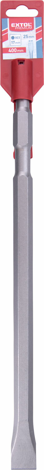 Sekáč plochý HEX 17mm, dĺžka 400mm, šírka 25mm, EXTOL PREMIUM