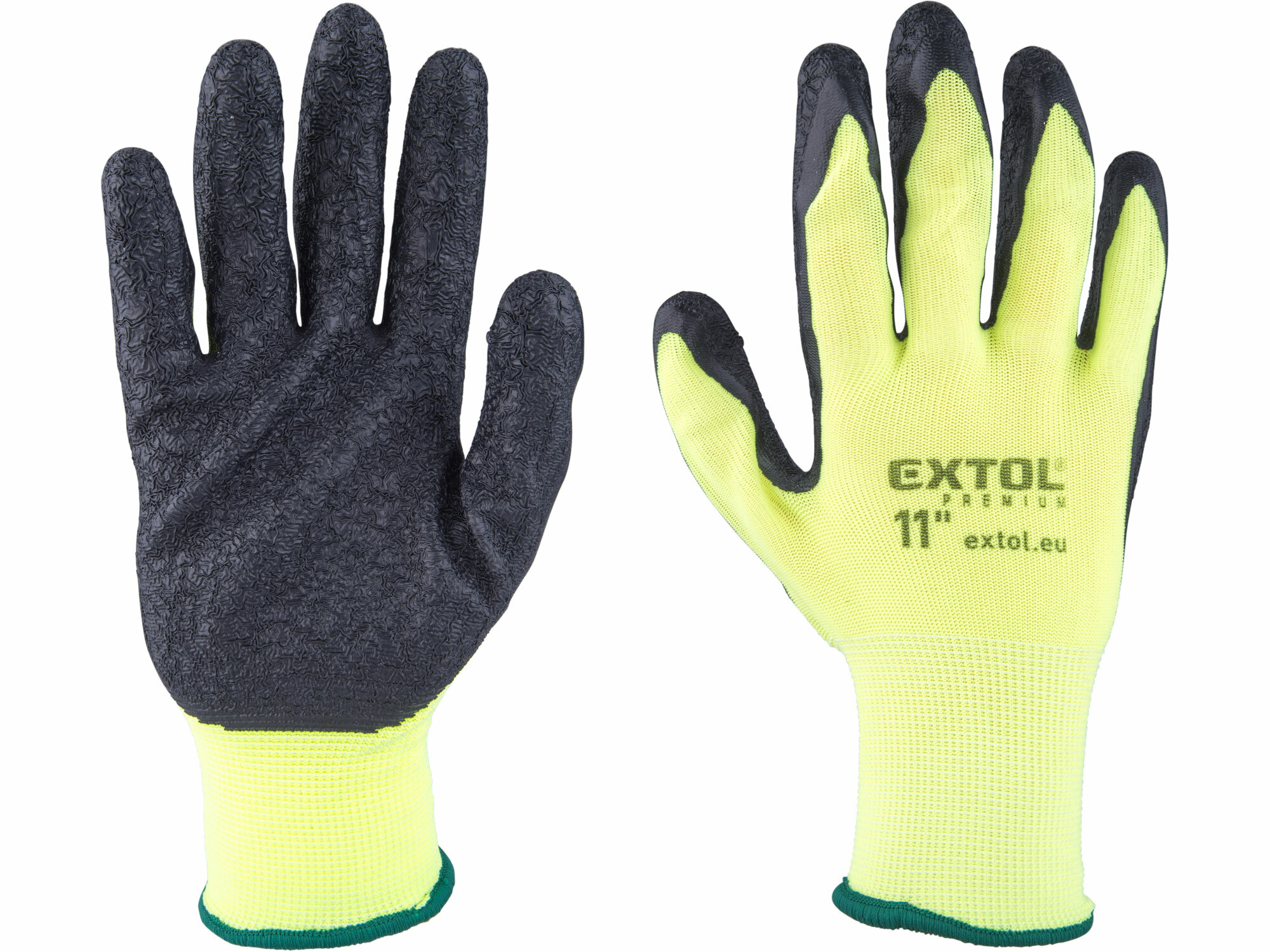 Rukavice nylonové polomáčané v latexe, 11", EXTOL PREMIUM