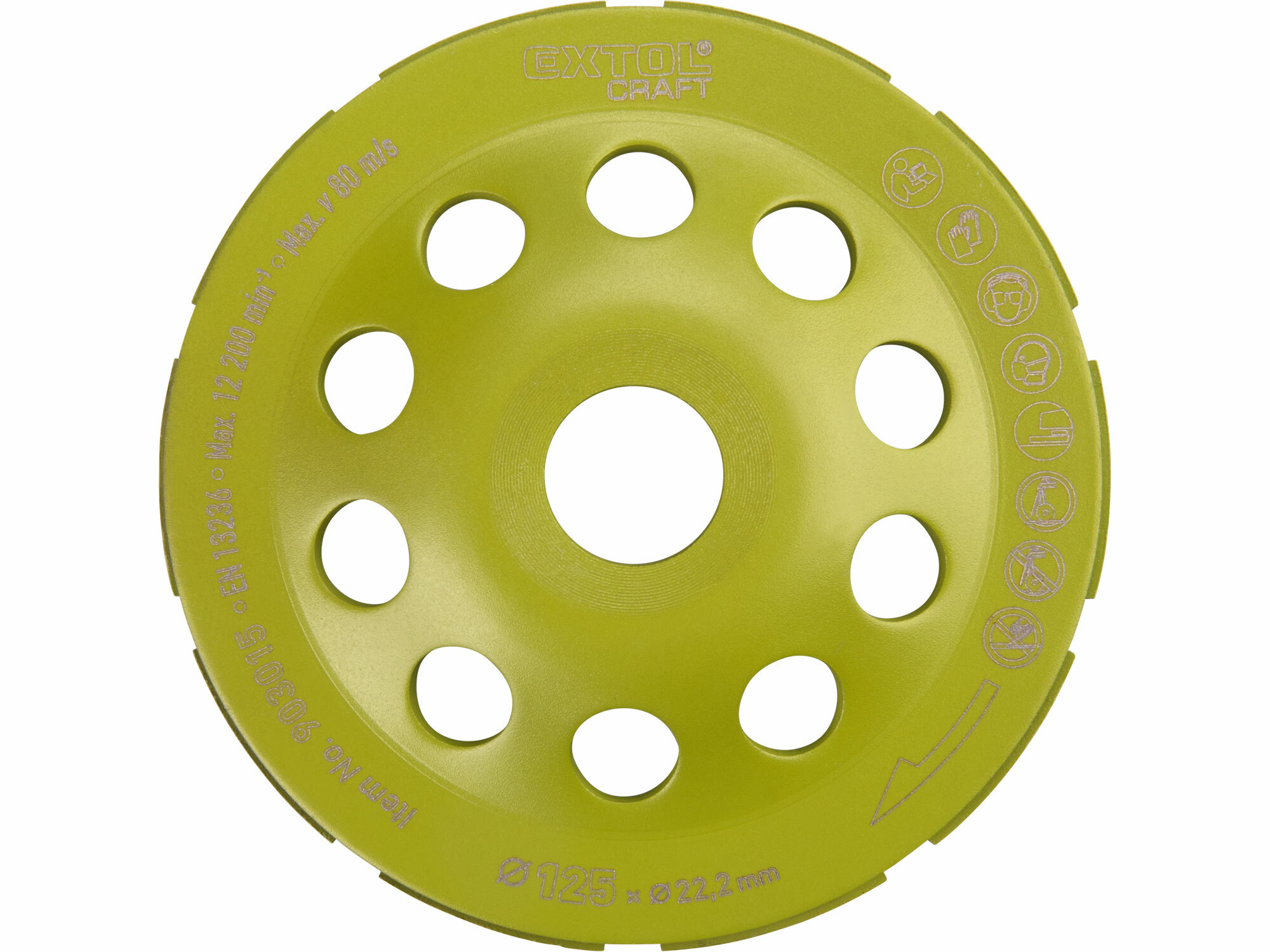 Kotúč brúsny diamantový jednoradový, 125mm, EXTOL CRAFT