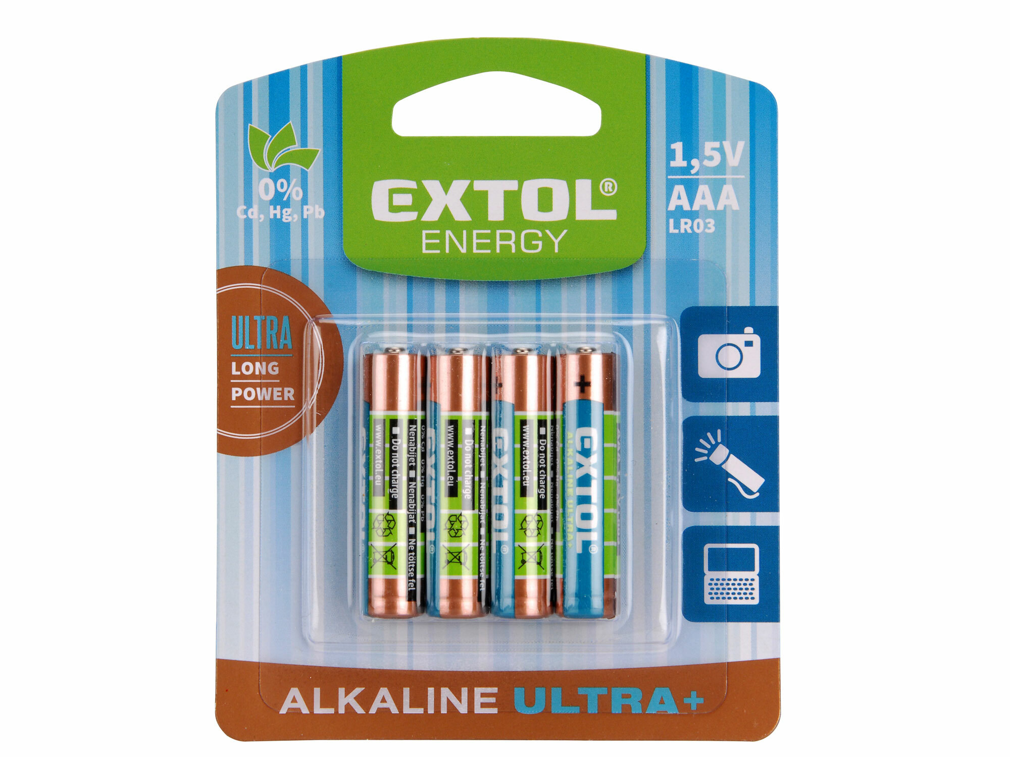 Batéria AAA alkalická 4ks, 1,5V