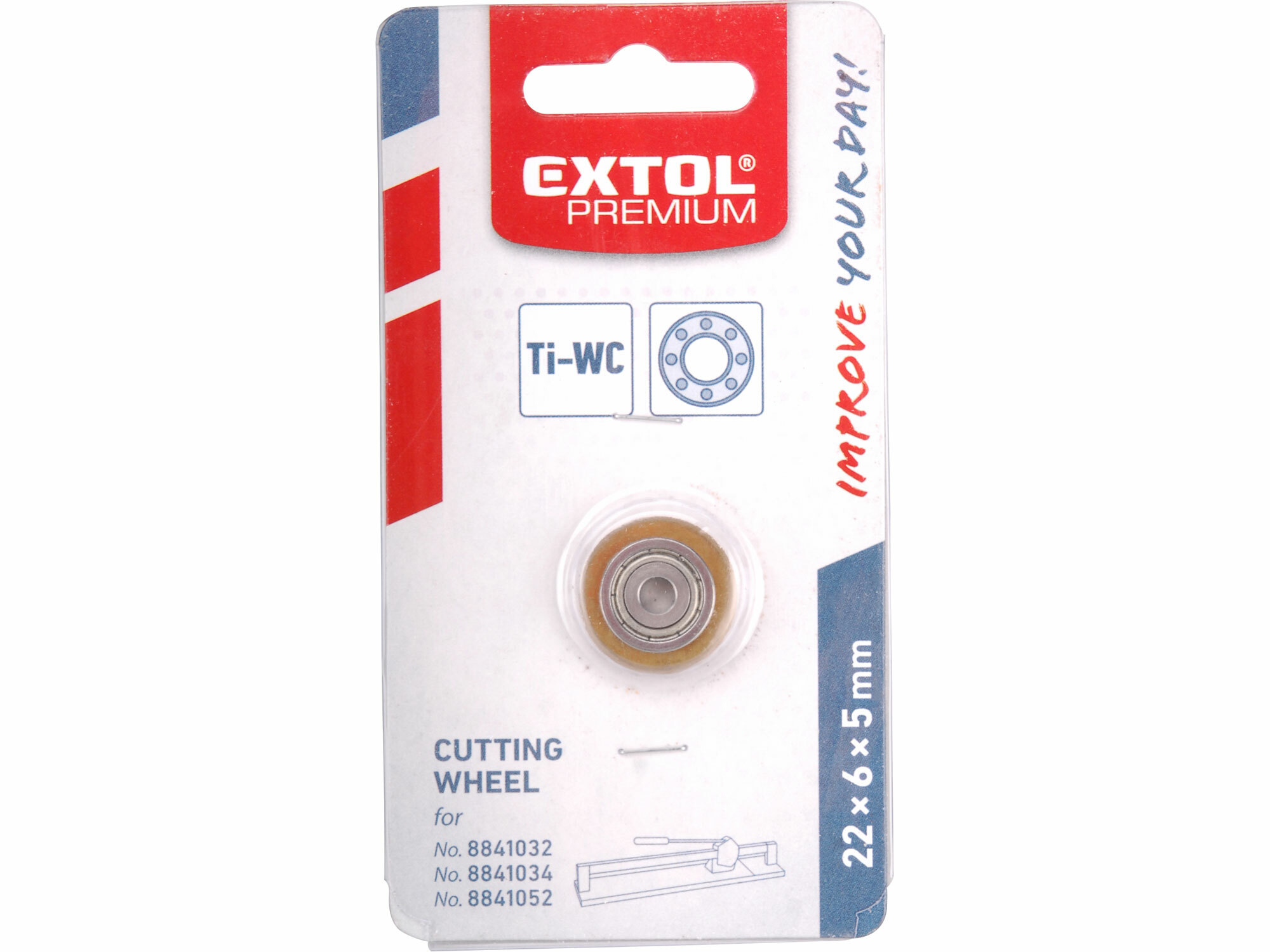 Koliesko rezacie ložiskové do rezačky, 22x6x5mm, pre 8841052-056, 4770816-018, EXTOL PREMIUM