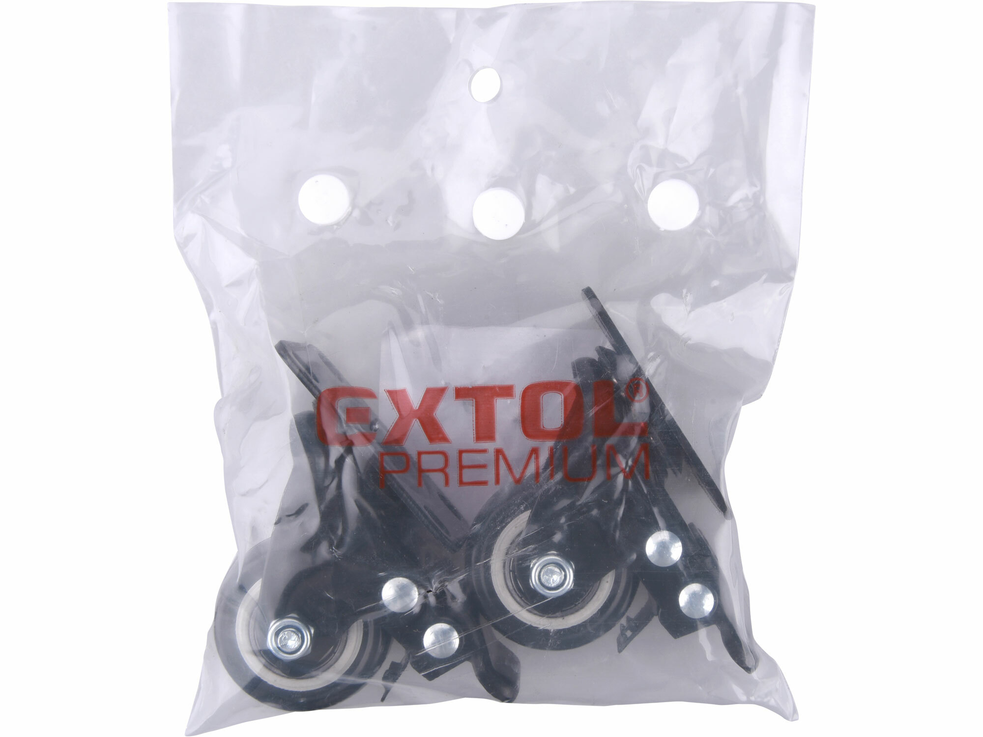 Kolieska otočné s brzdou 2ks, Ø40mm, max. 30kg/1ks, EXTOL PREMIUM