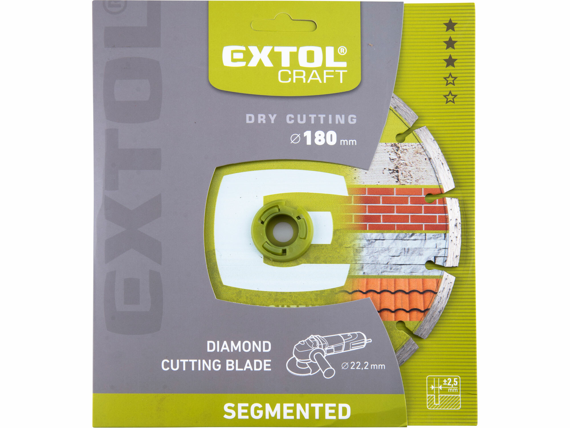 Kotúč rezný diamantový segmentový, 180mm, EXTOL CRAFT