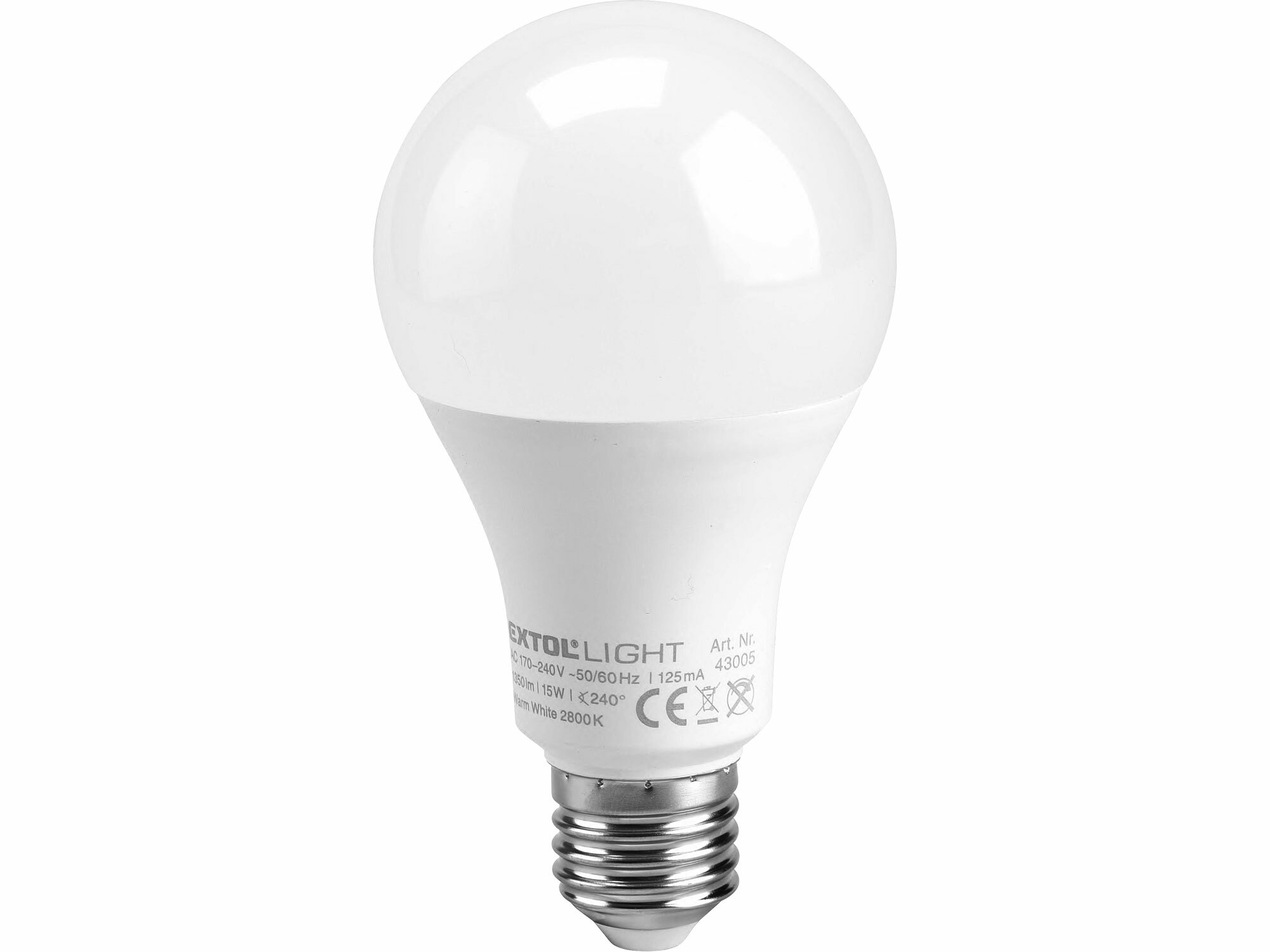 Žiarovka LED, 15W, 1350lm, E27, pr. baňky 60mm