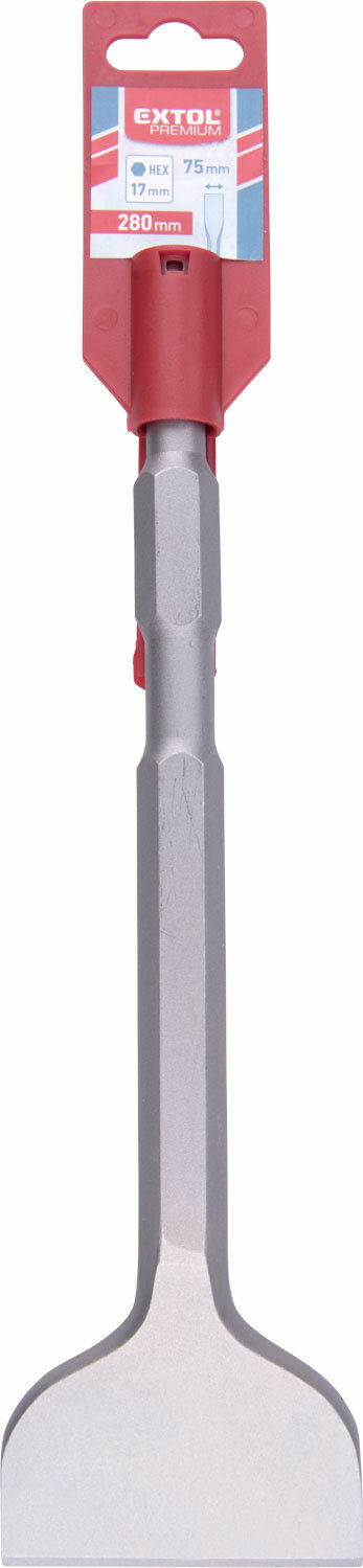 Sekáč plochý HEX 17mm, dĺžka 280mm, šírka 75mm, EXTOL PREMIUM