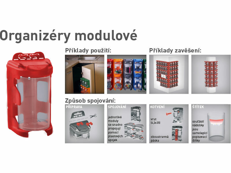 Organizér modulový prenosný, 24 modulov, PP